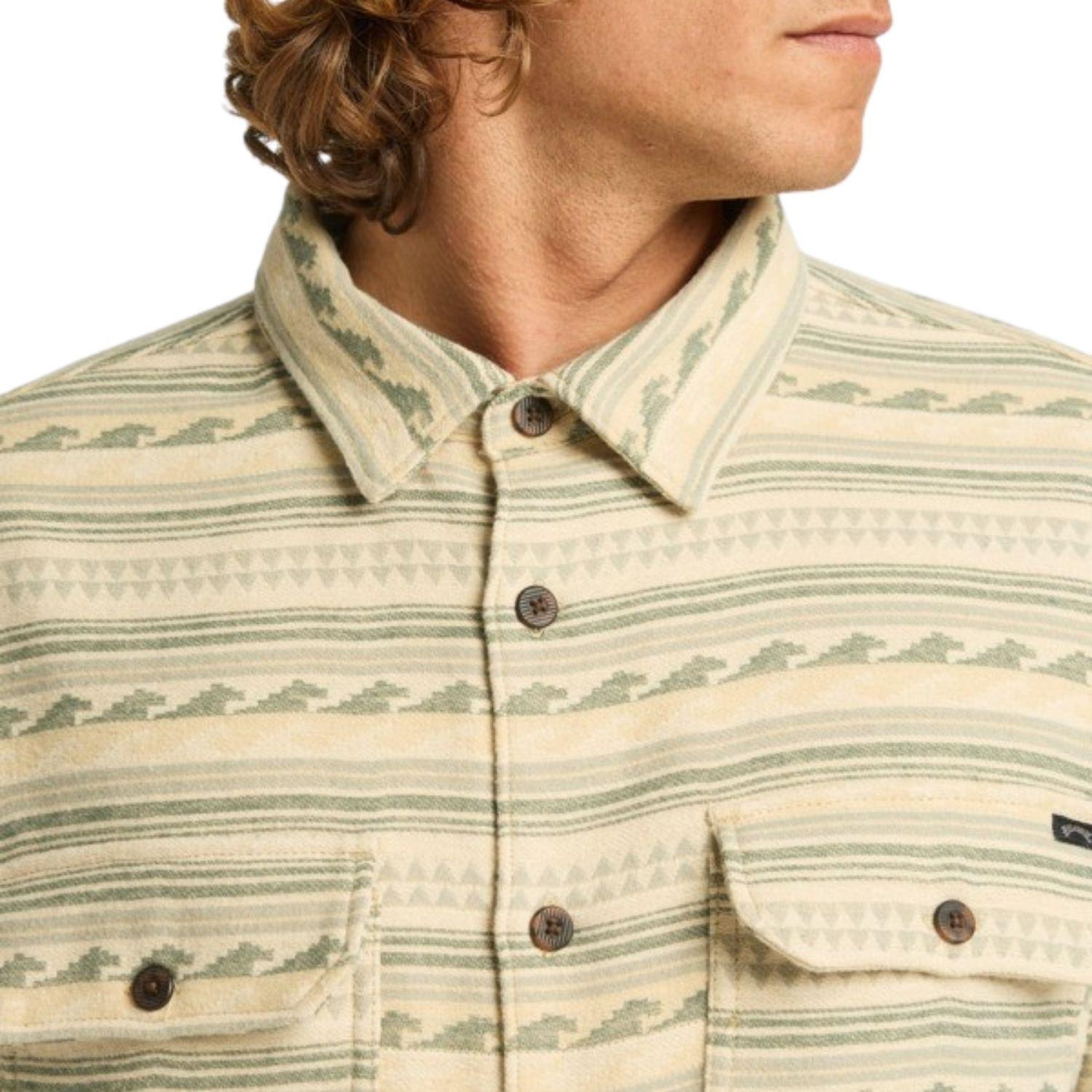 Billabong Offshore Jacquard Flannel Erkek Bej Gömlek