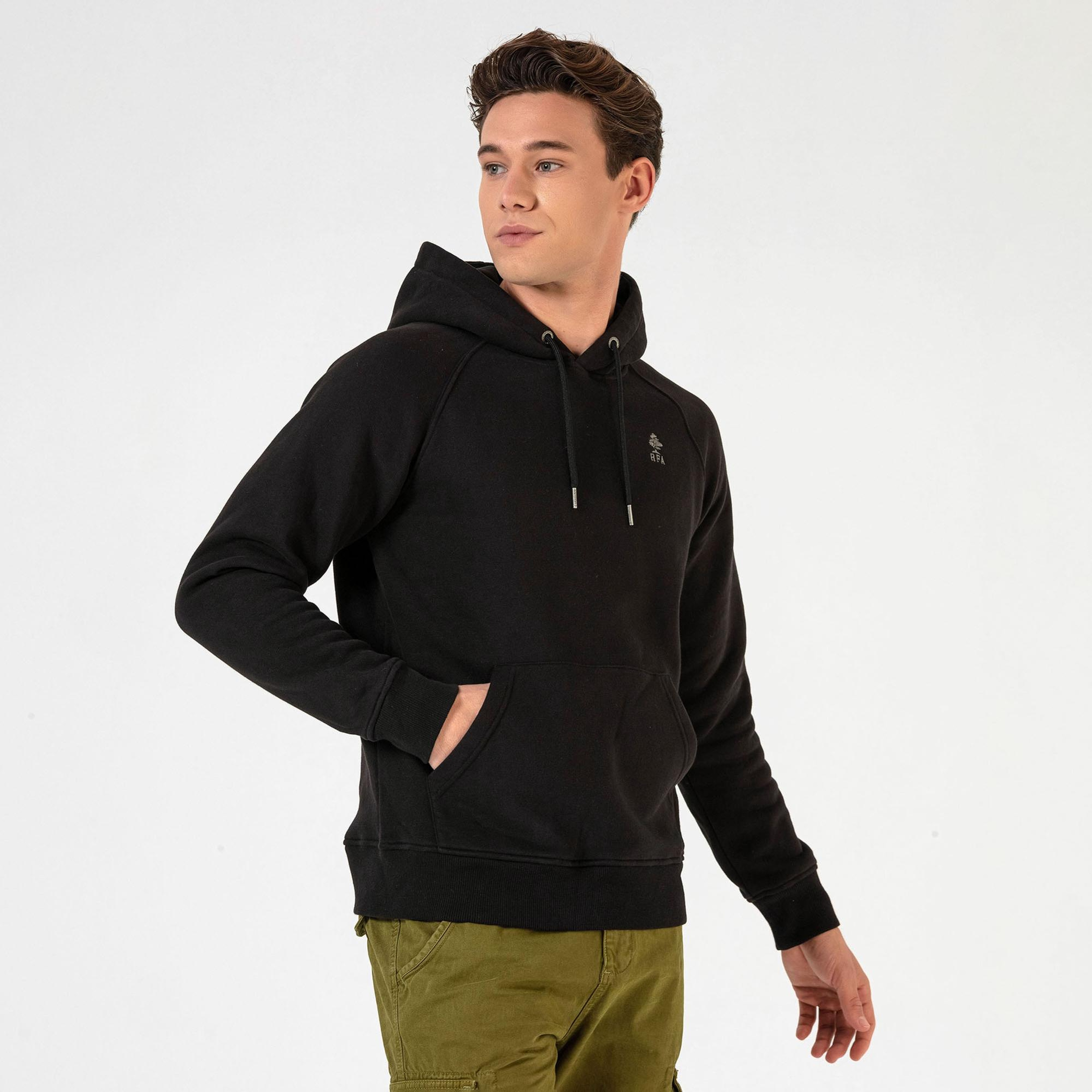 Routefield Hedge Erkek Siyah Sweatshirt