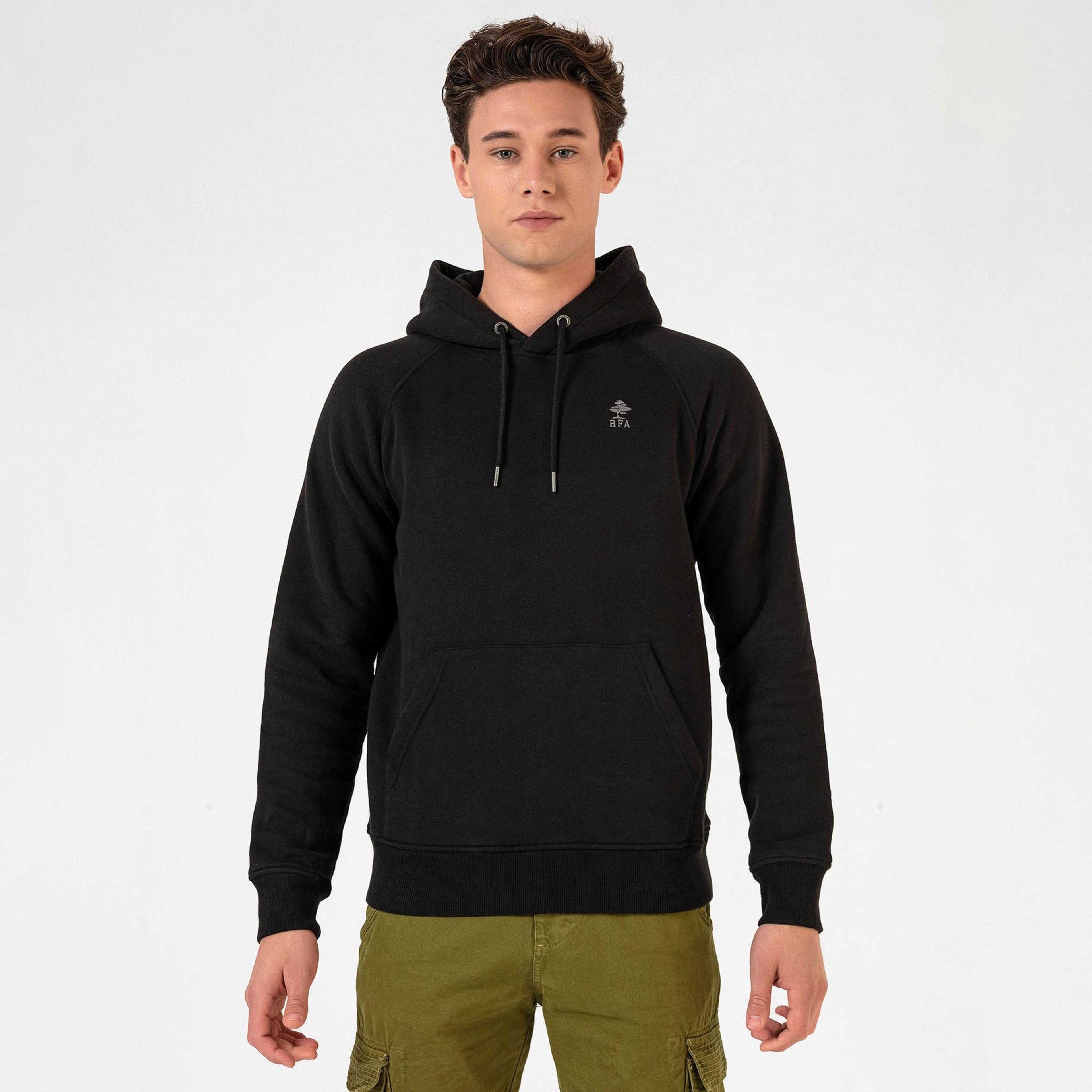Routefield Hedge Erkek Siyah Sweatshirt