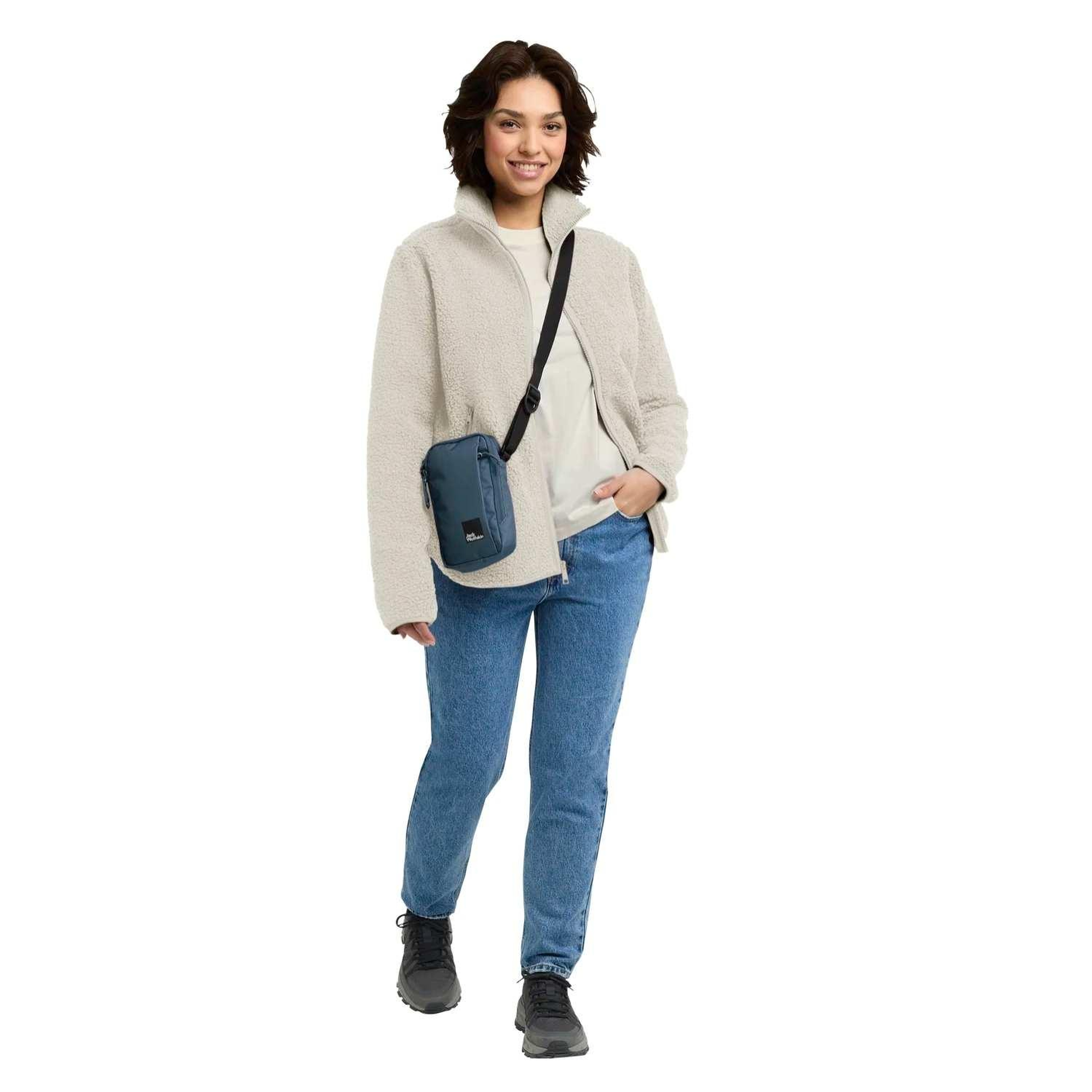 Jack Wolfskin High Curl Kadın Bej Outdoor Ceketi