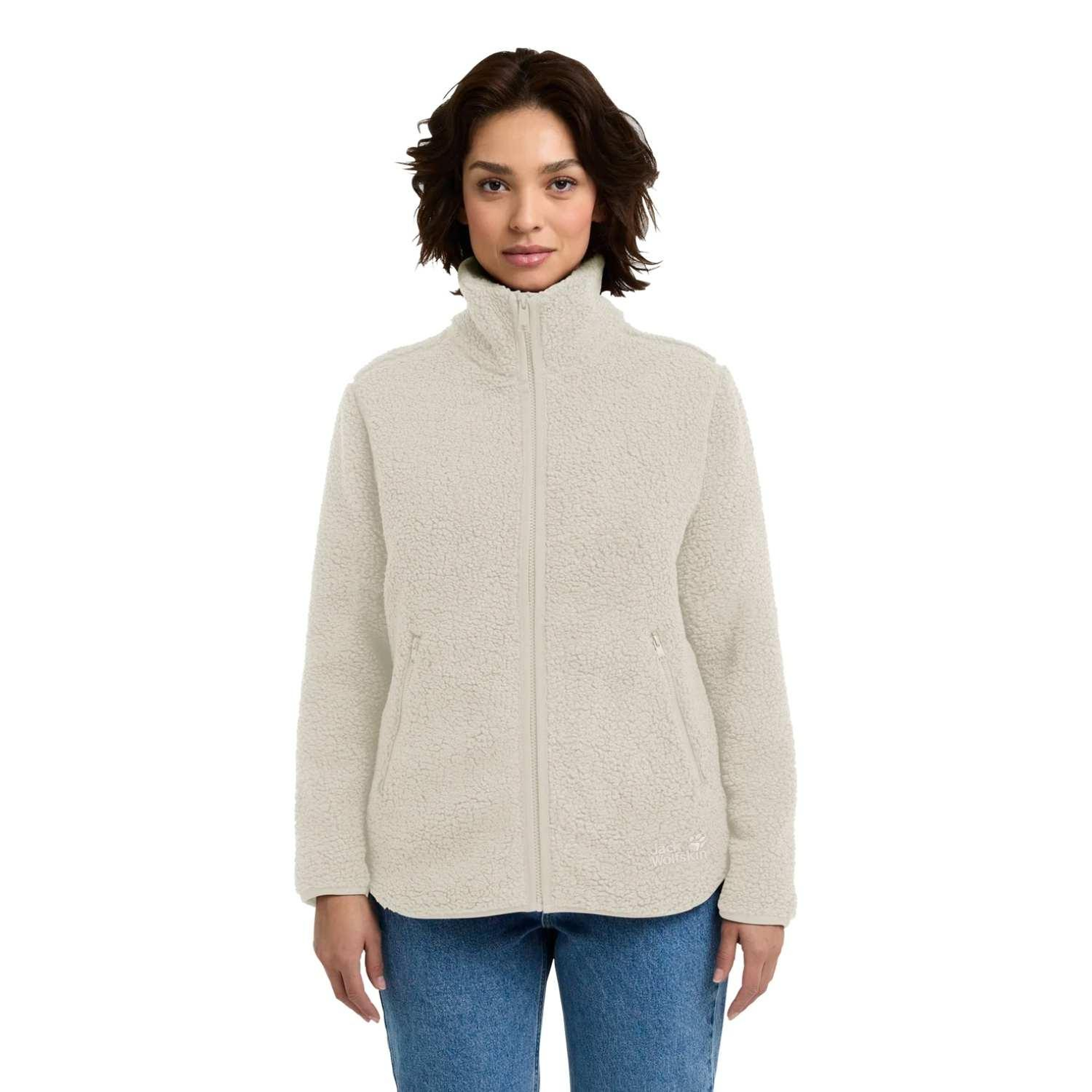 Jack Wolfskin High Curl Kadın Bej Outdoor Ceketi