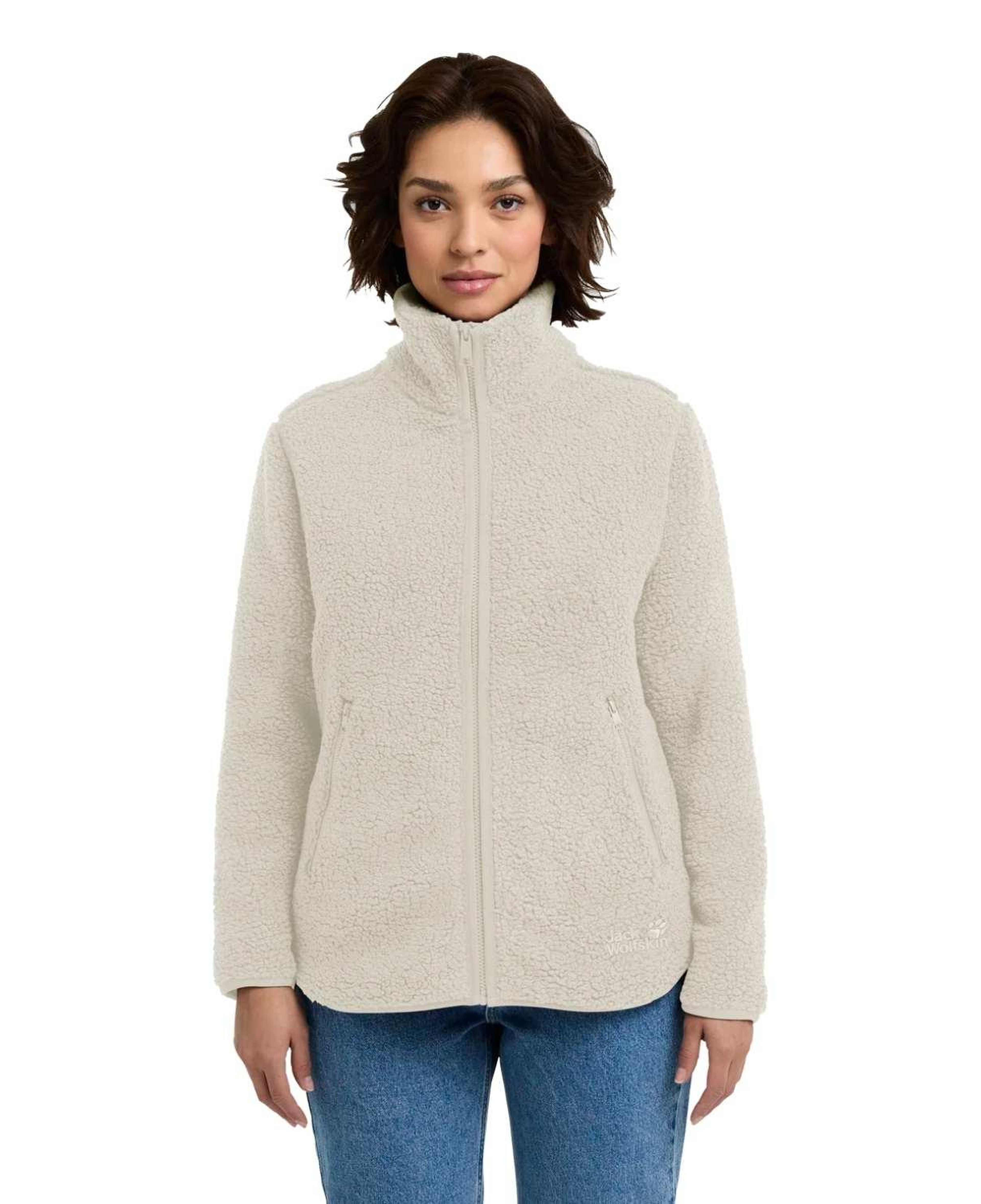 Jack Wolfskin High Curl Kadın Bej Outdoor Ceketi