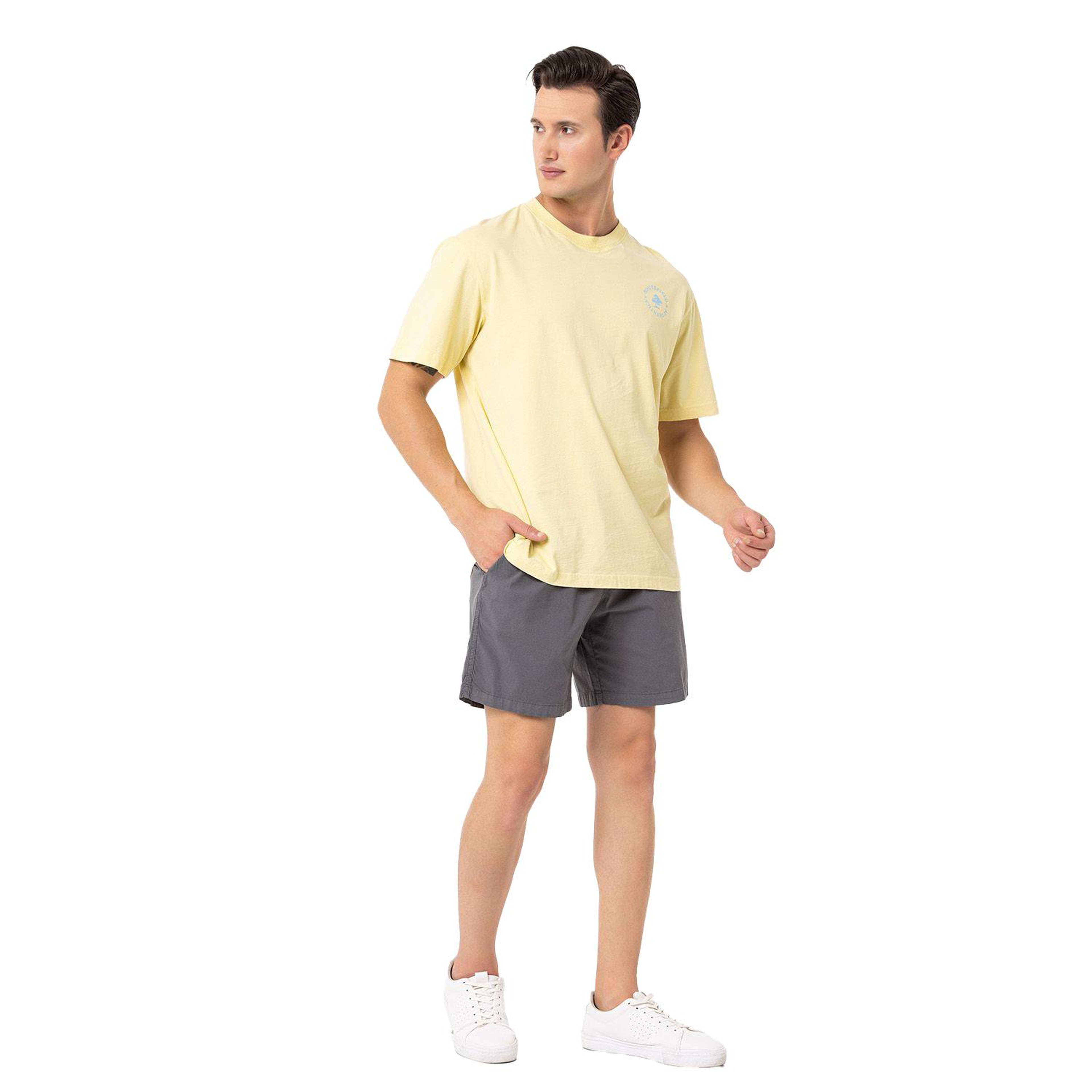 Routefield Typo Erkek Sarı Tişört