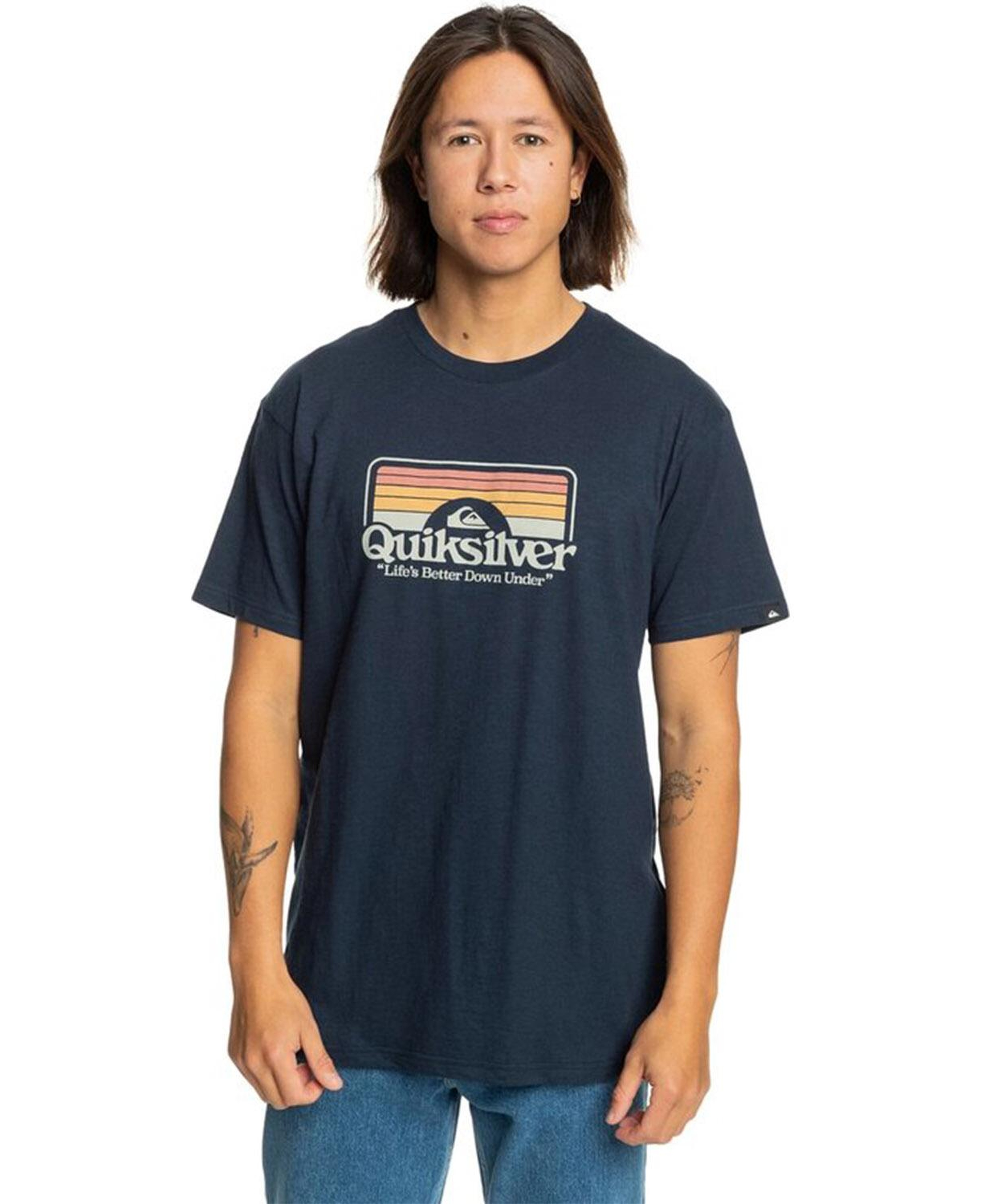 Quiksilver Step Inside Erkek Mavi Tişört