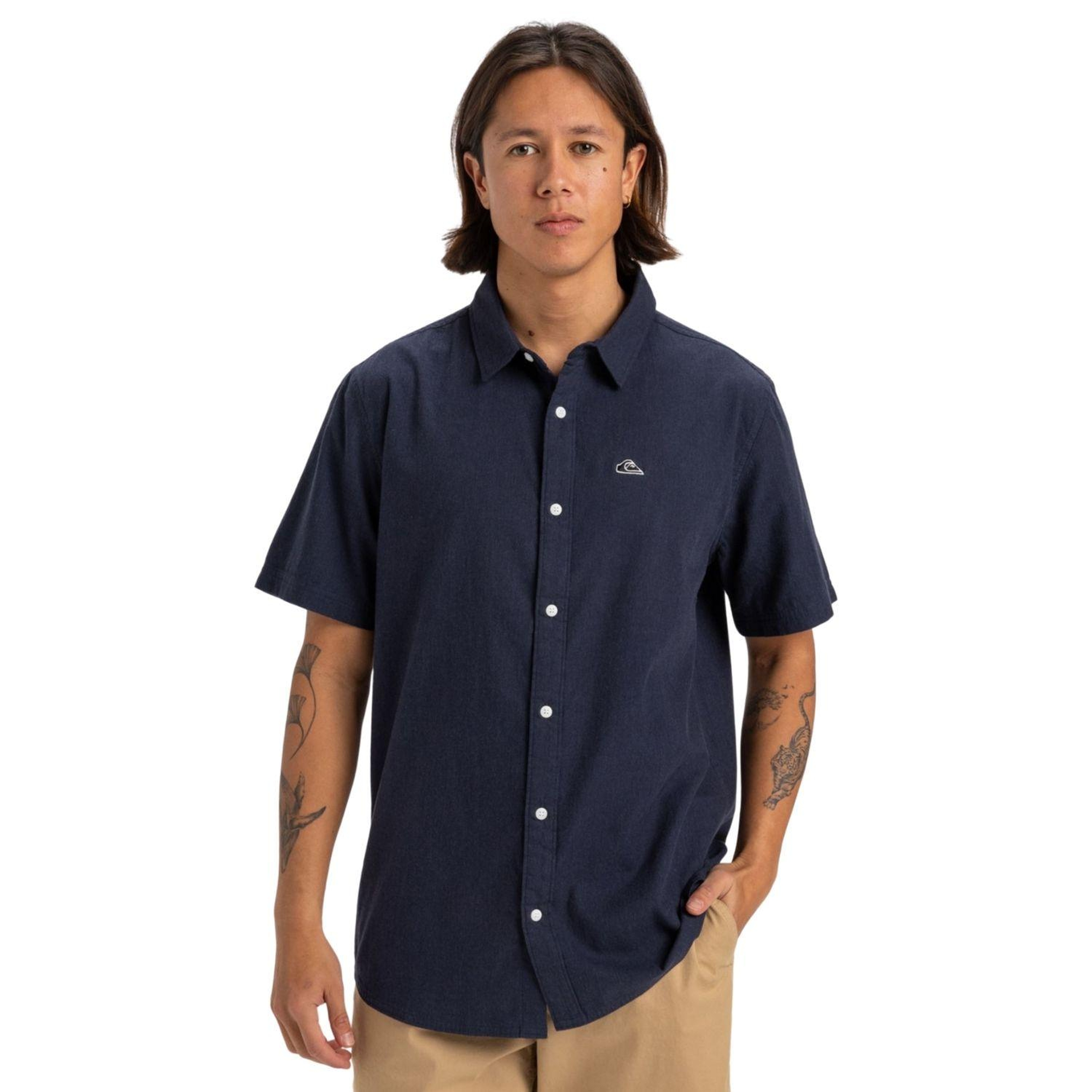 Quiksilver Mw Premium Stretch Erkek Mavi Gömlek