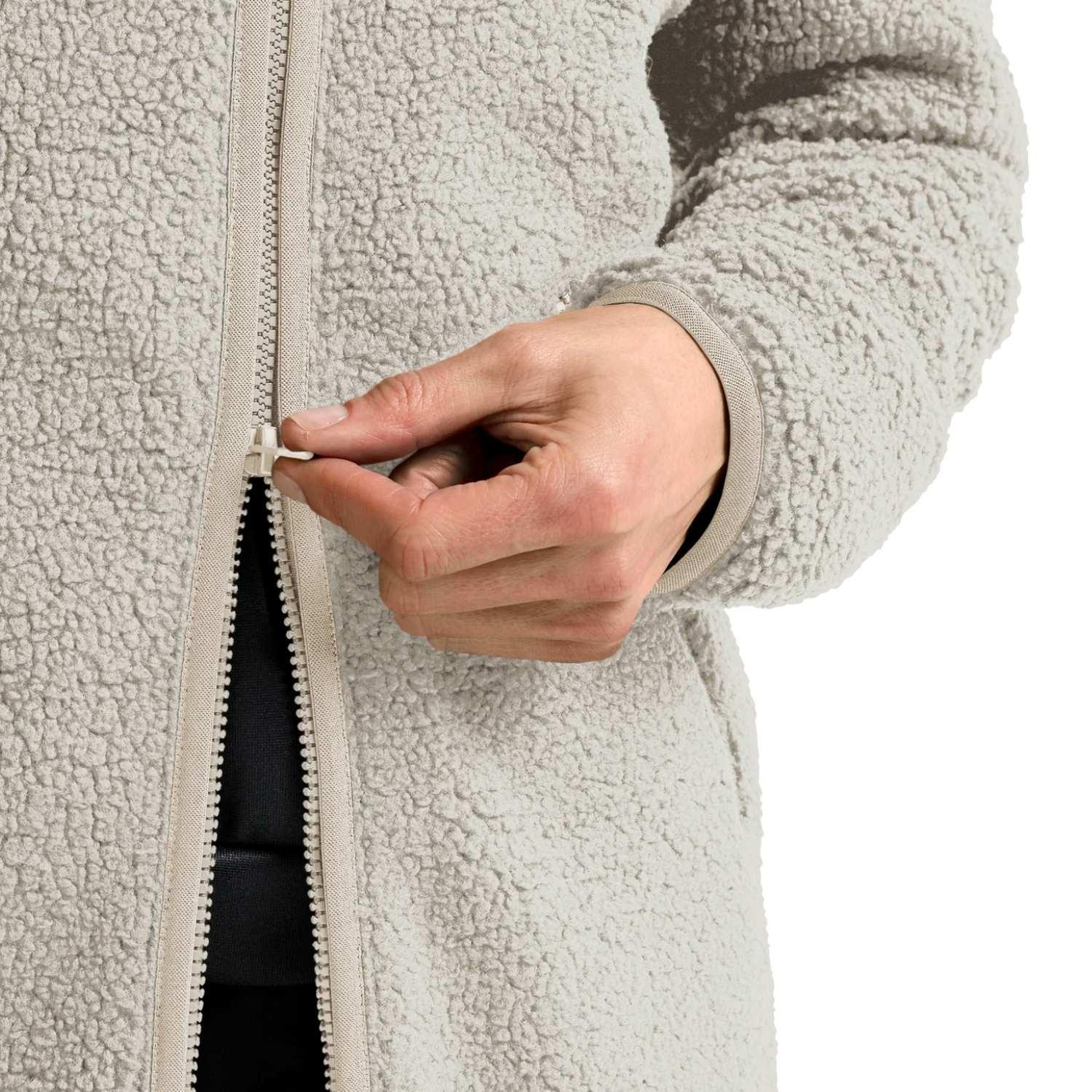 Jack Wolfskin High Curl Coat Kadın Bej Outdoor Ceketi