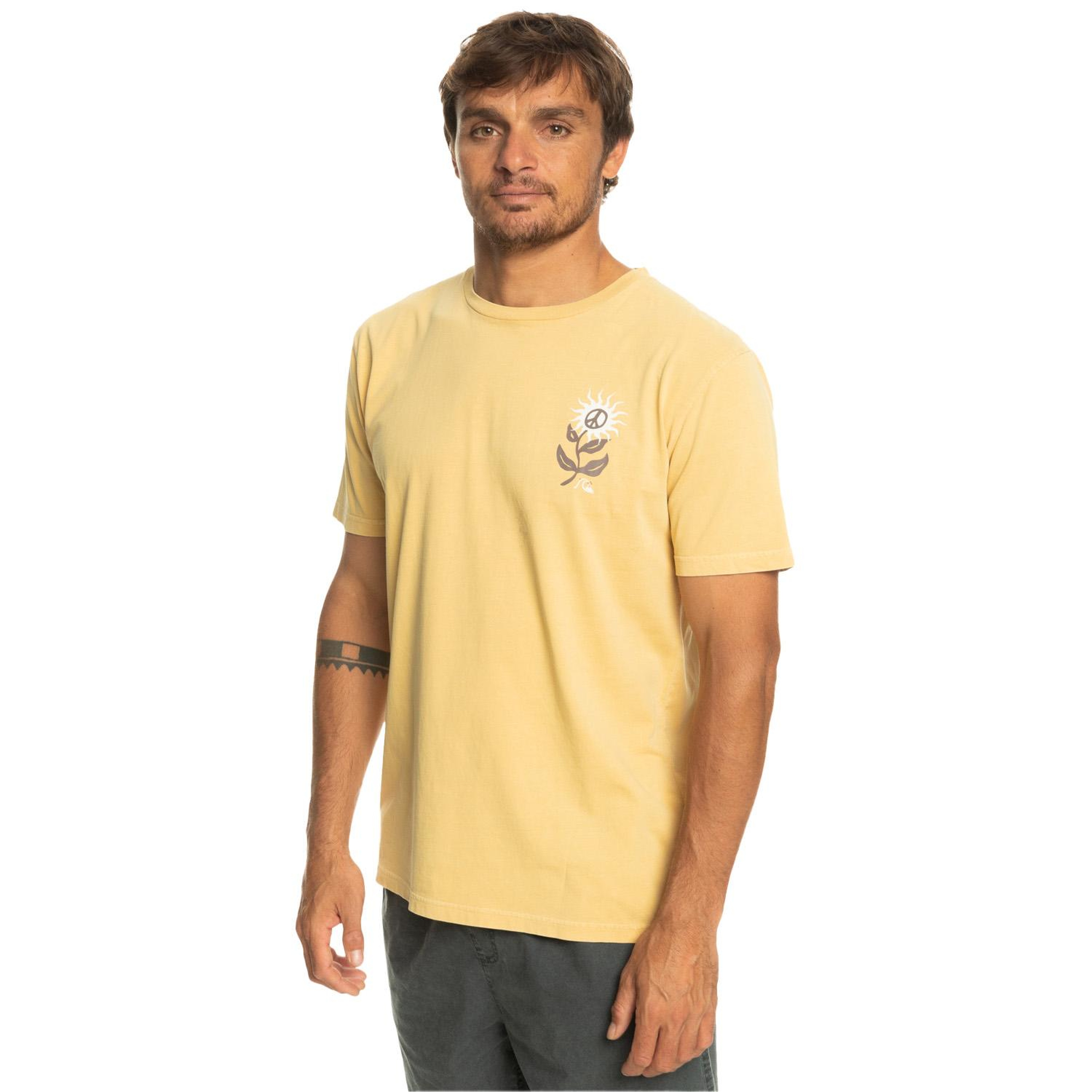 Quiksilver Sunbloom Erkek Sarı Tişört