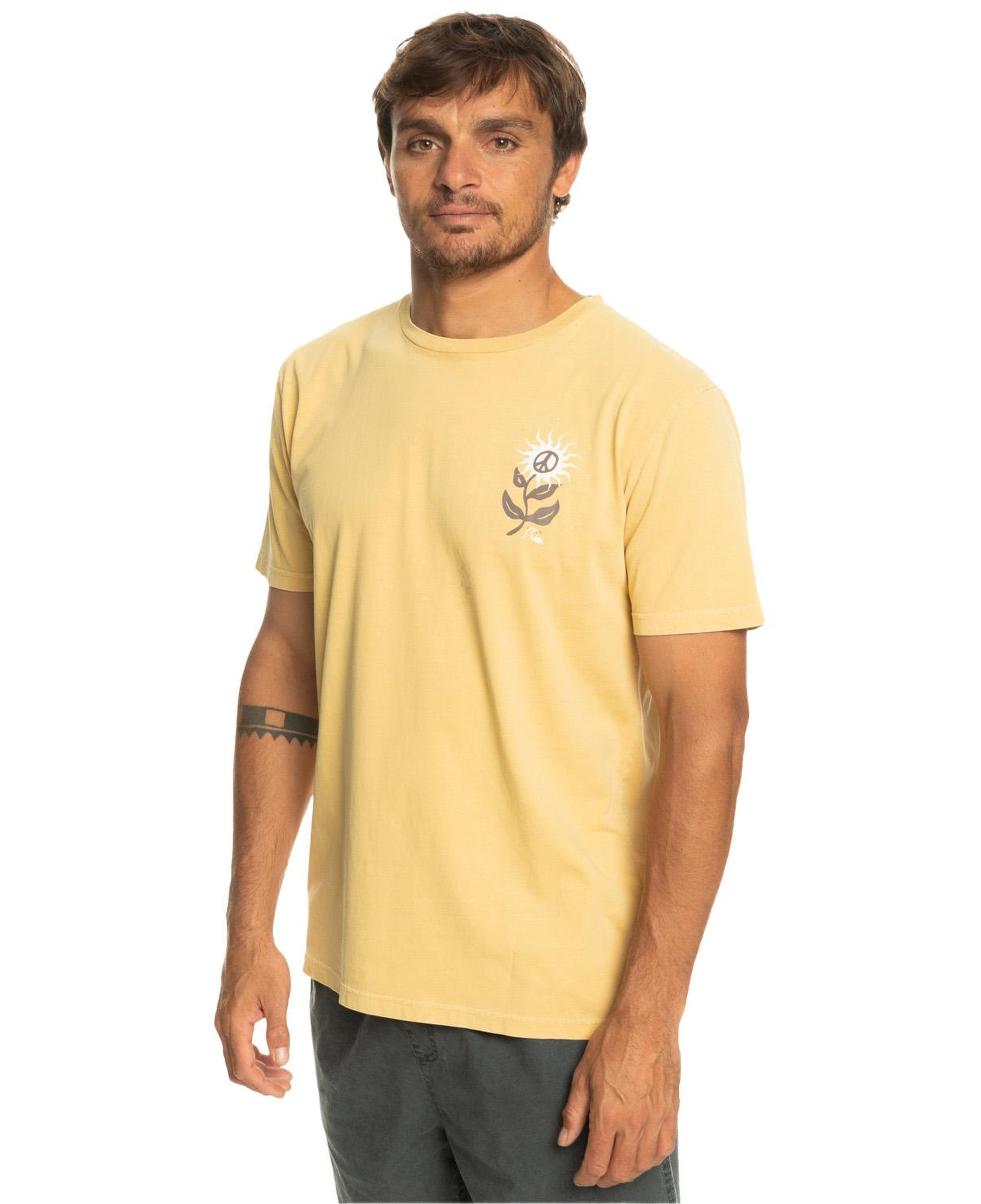 Quiksilver Sunbloom Erkek Sarı Tişört