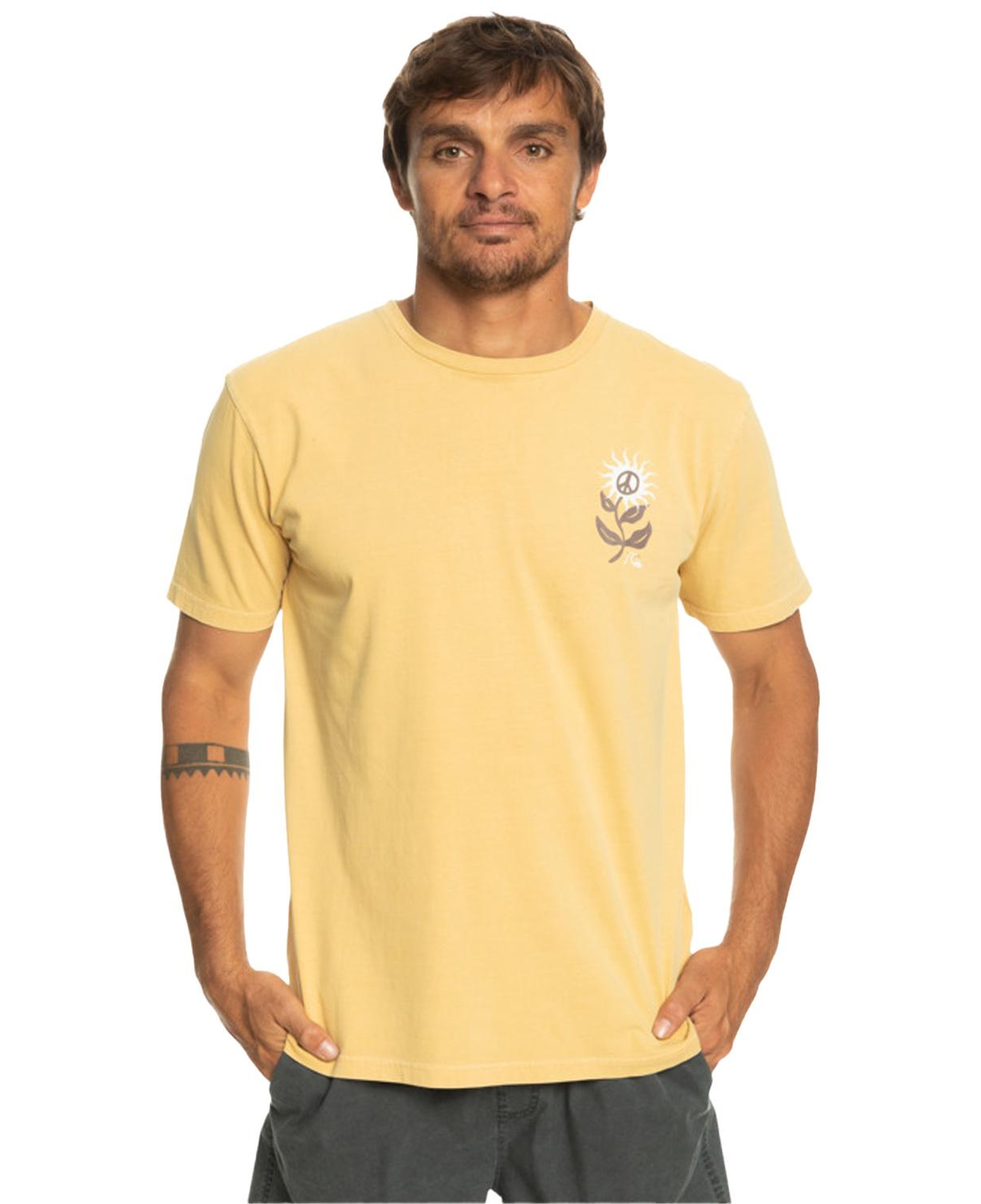 Quiksilver Sunbloom Erkek Sarı Tişört