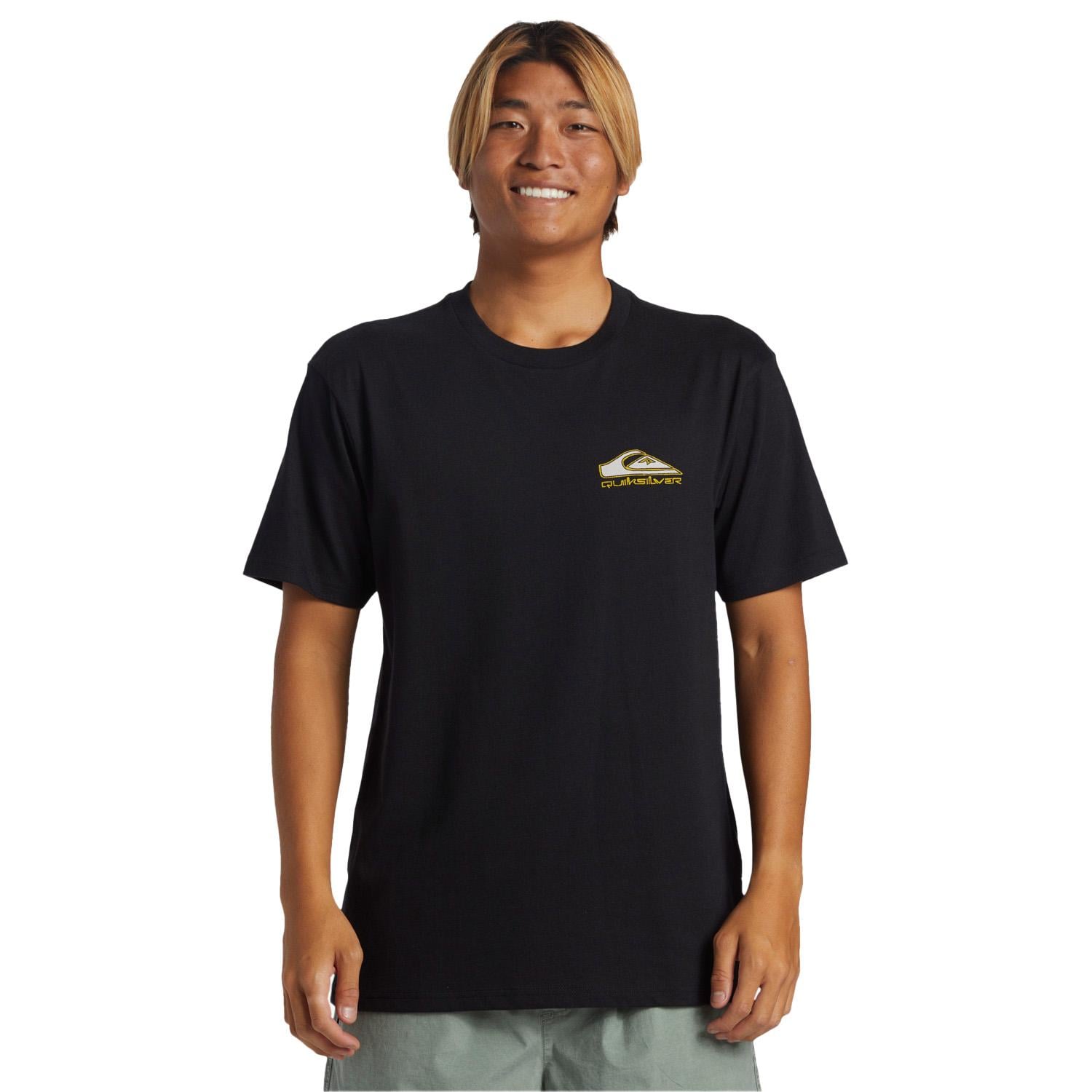 Quiksilver Step Up Mor Erkek Siyah Tişört