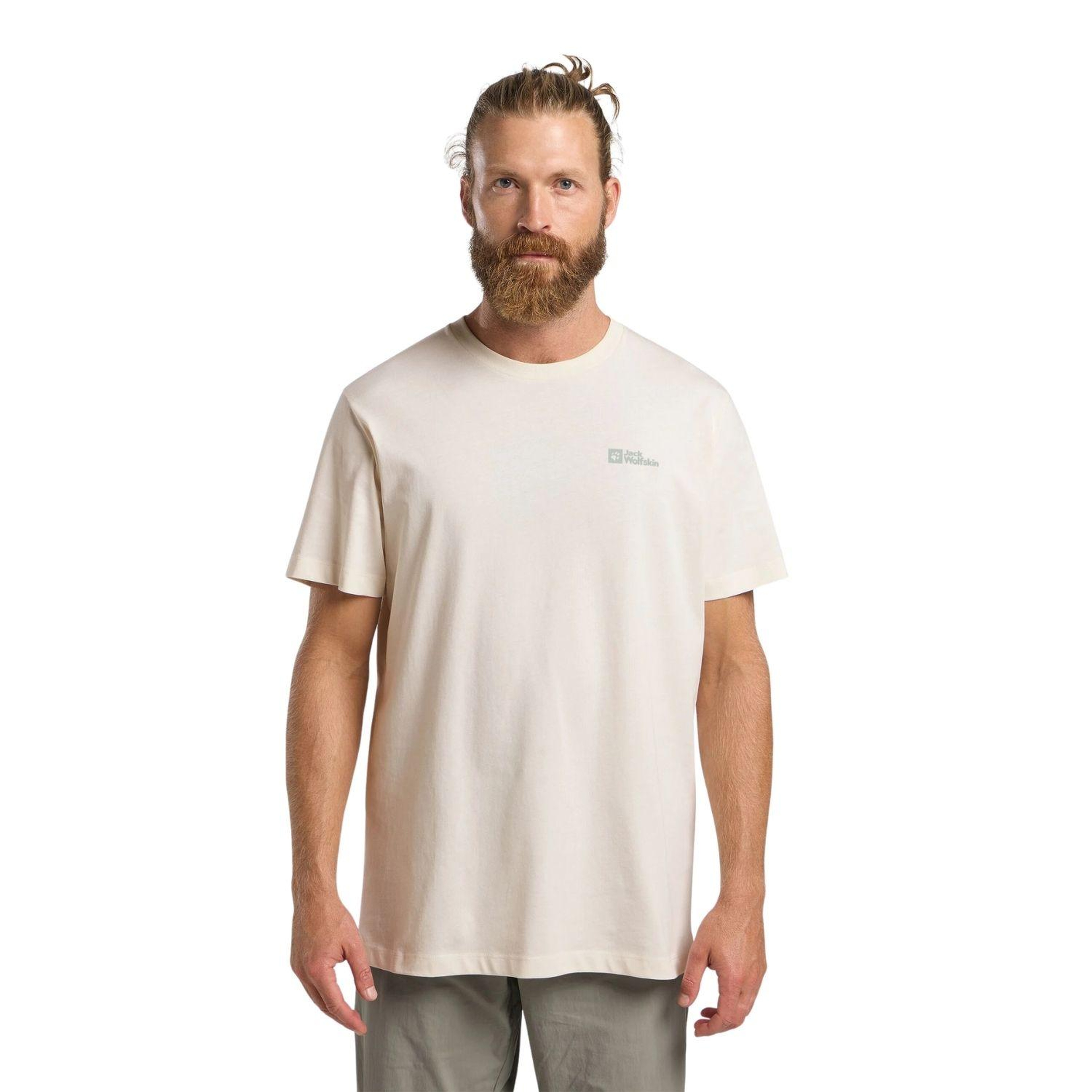 Jack Wolfskin Essential T Erkek Beyaz Tişört
