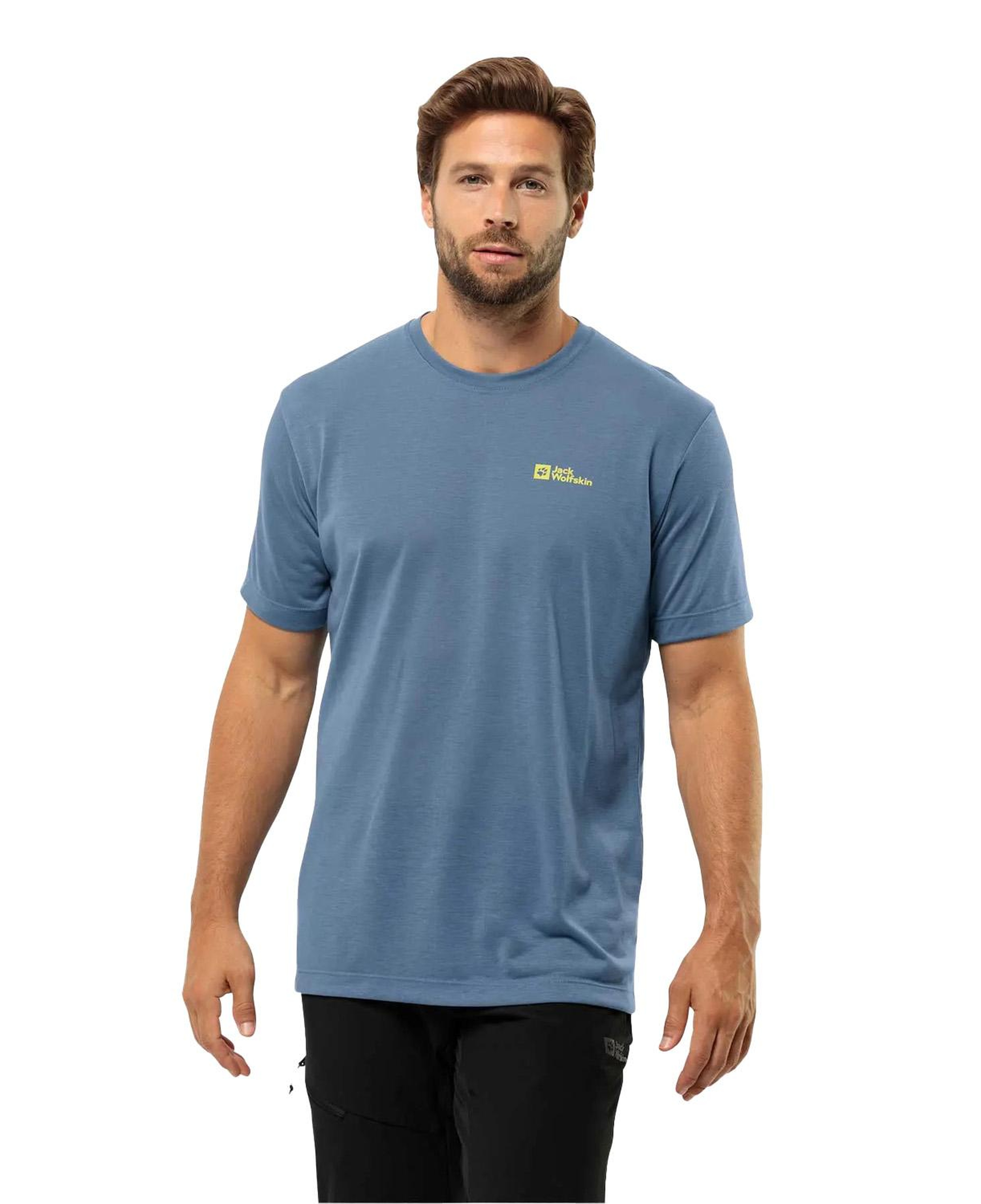 Jack Wolfskin Vonnan Erkek Mavi Tişört