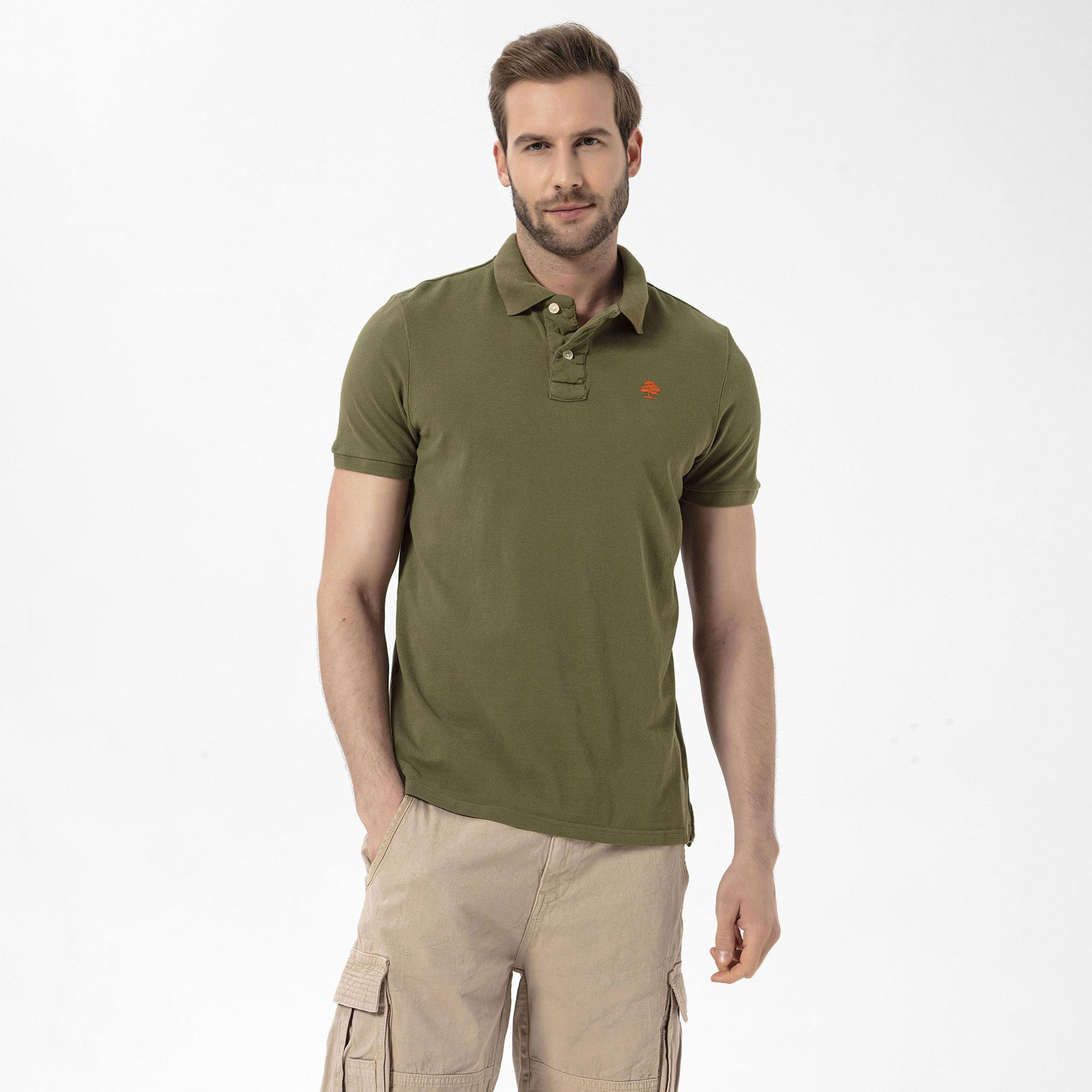 Routefield Patriot Erkek Yeşil Polo Tişört