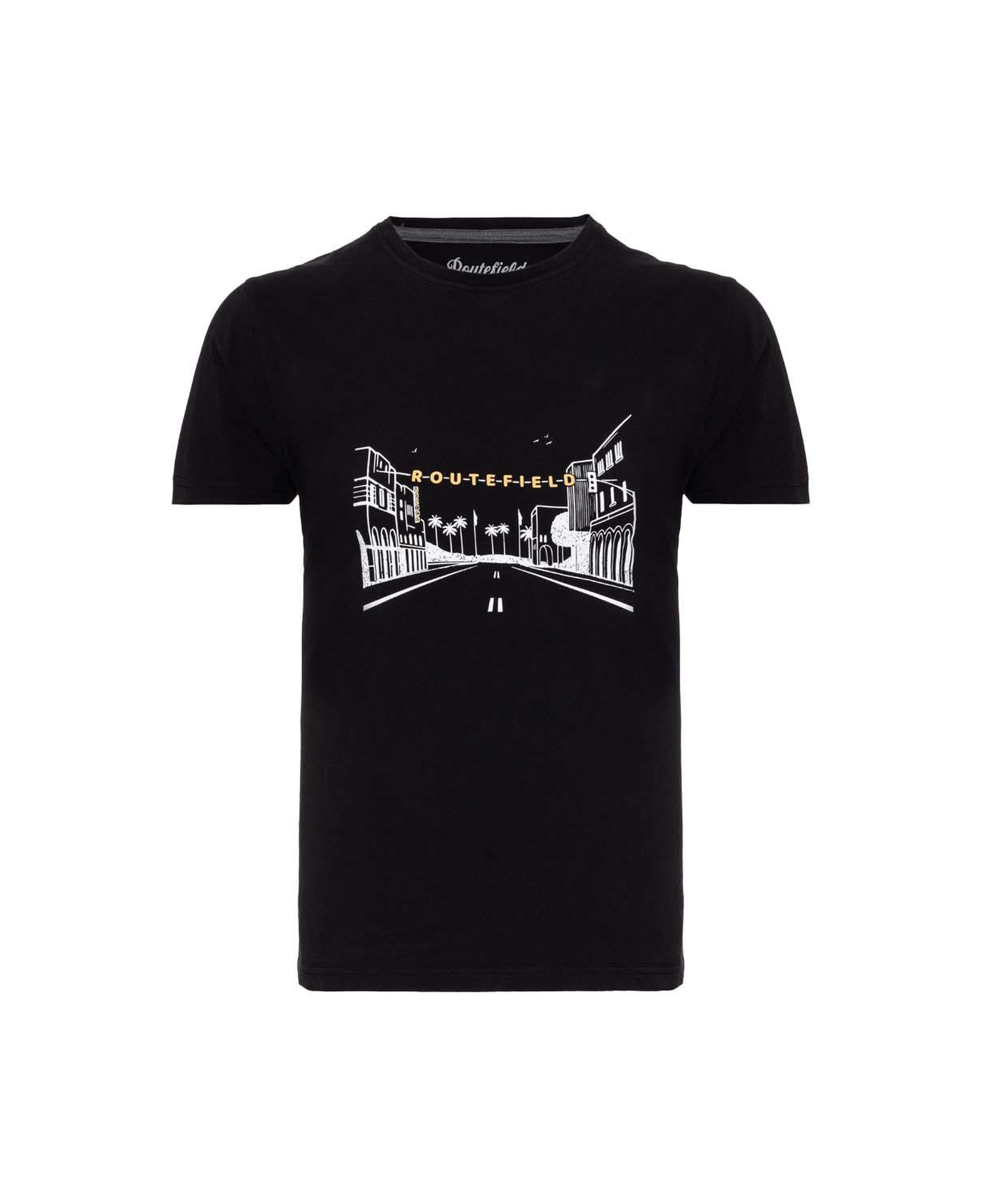 Routefield Tied Erkek Siyah Tişört