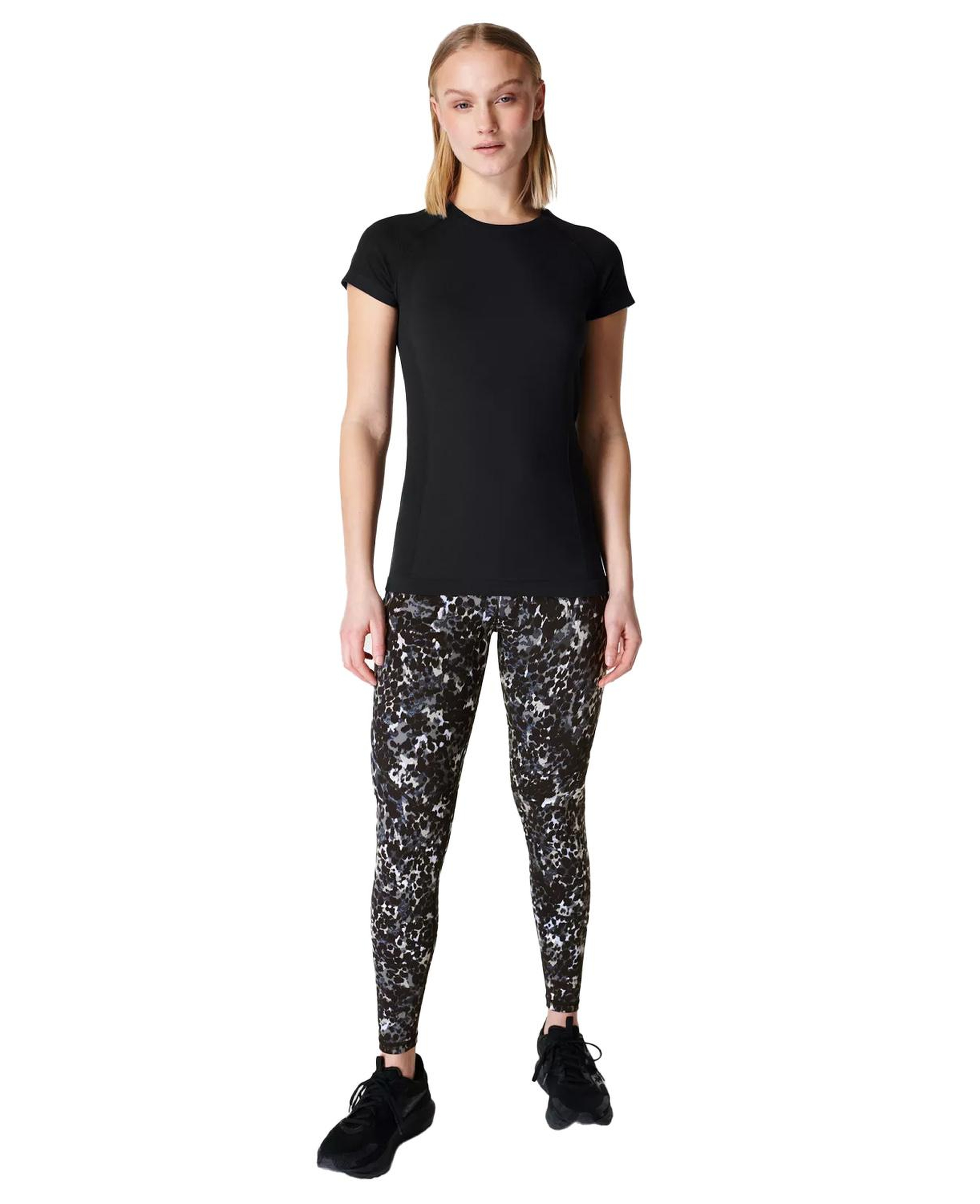 Sweaty Betty Athlete Seamless Workout T-shirt Kadın Siyah Fitness Tişört