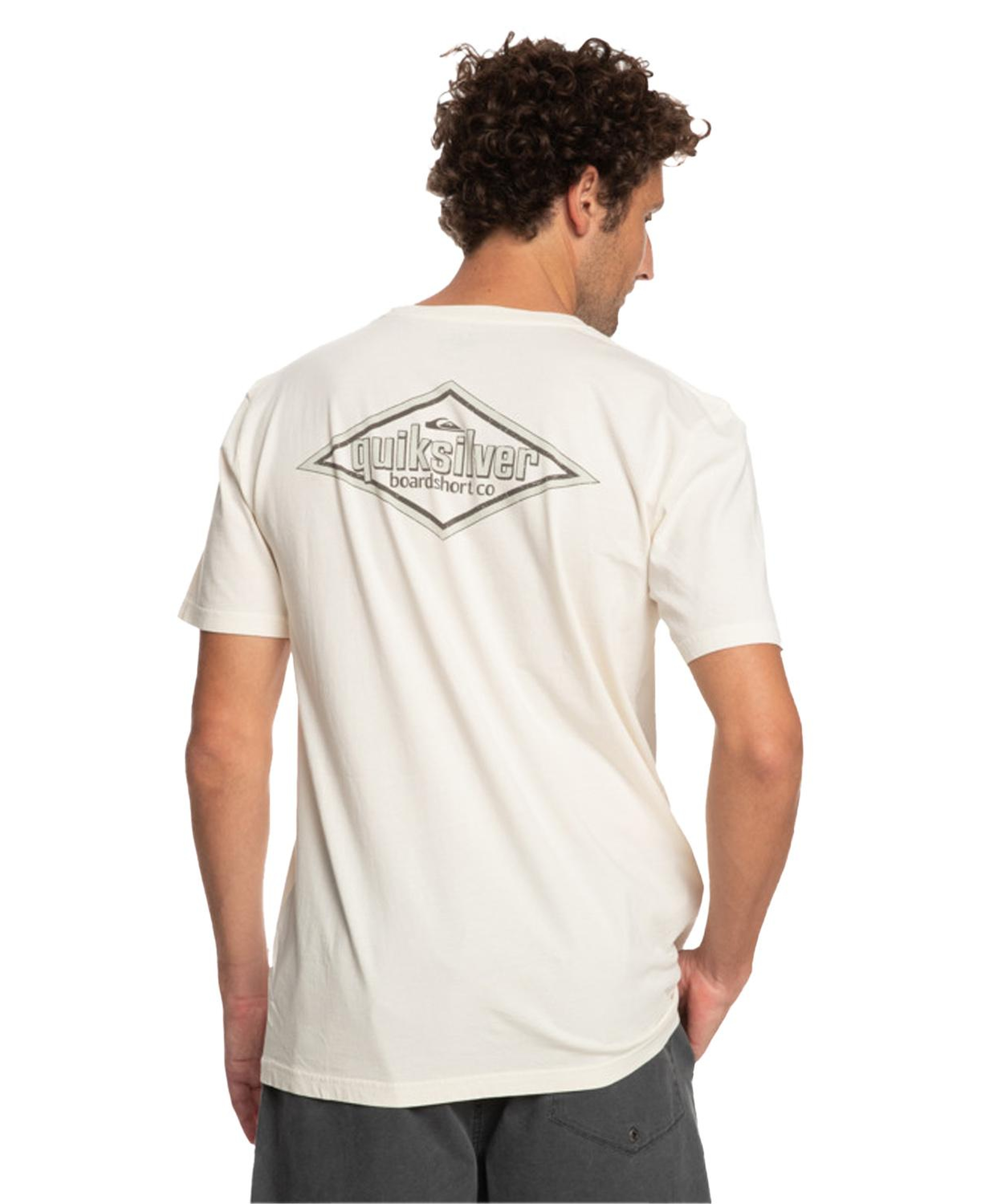 Quiksilver Quikwords Erkek Bej Tişört