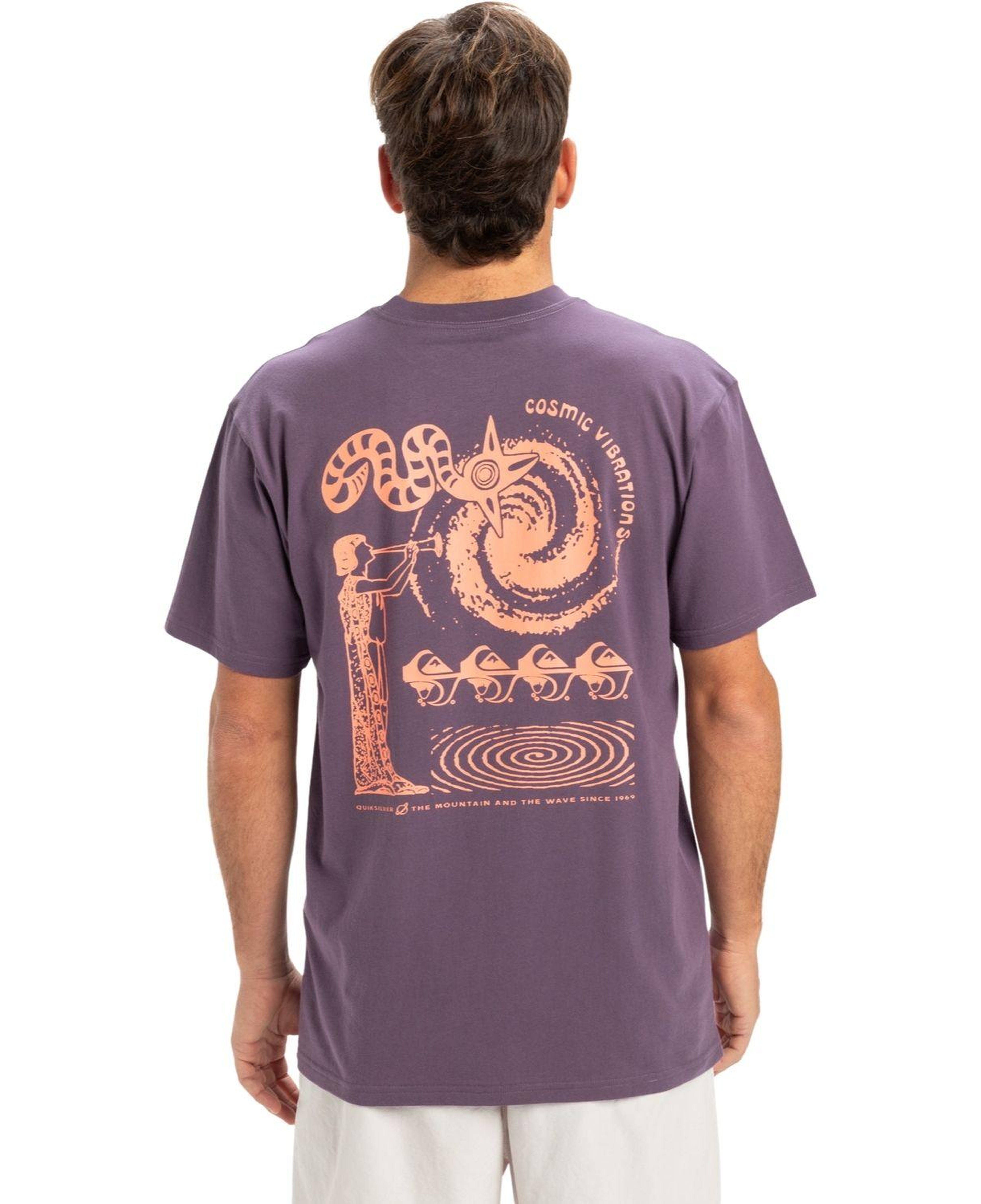 Quiksilver Ev Cosmic Vibrations Erkek Mor Tişört