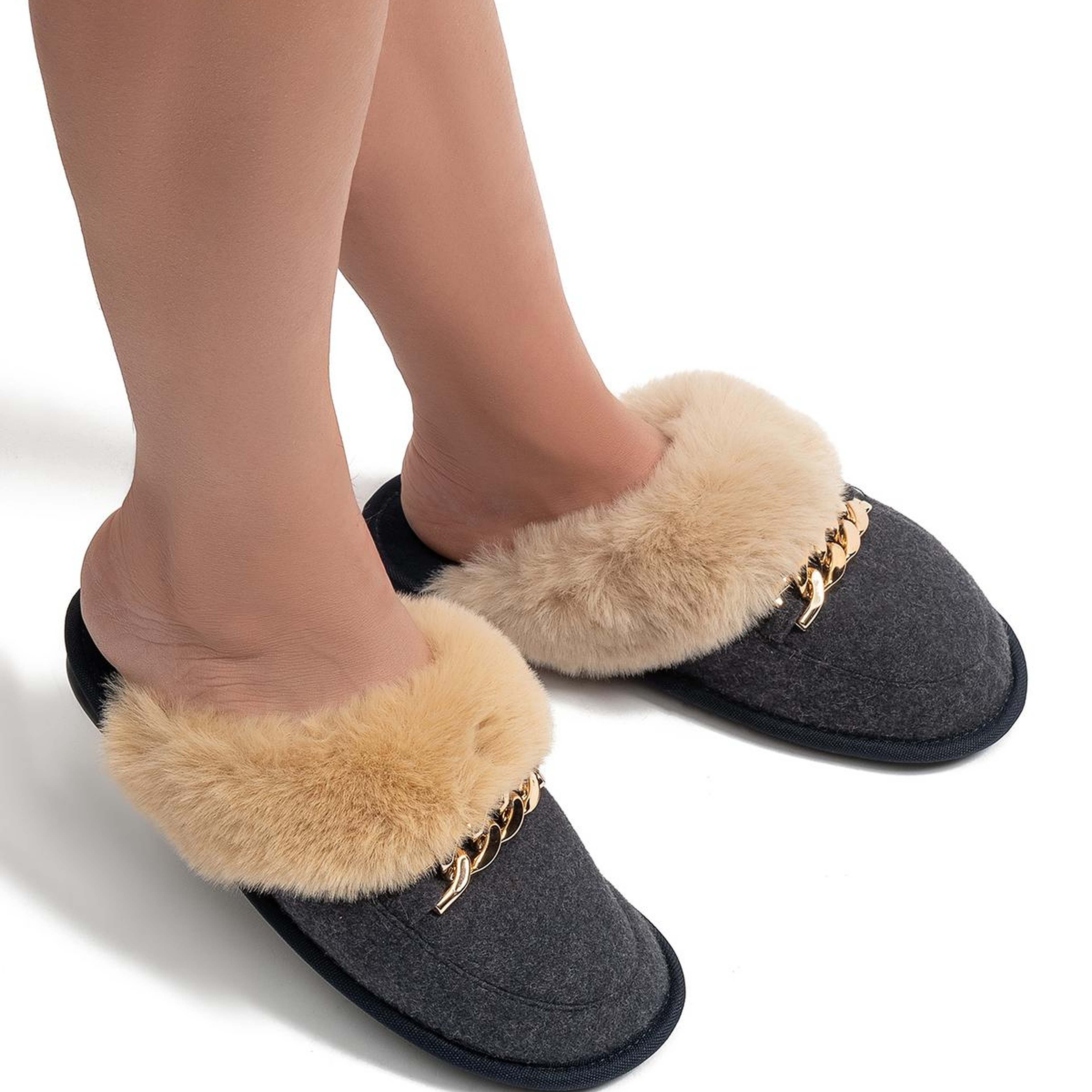 Suzi Kadın Tokalı Ev Terliği Lacivert 37/41