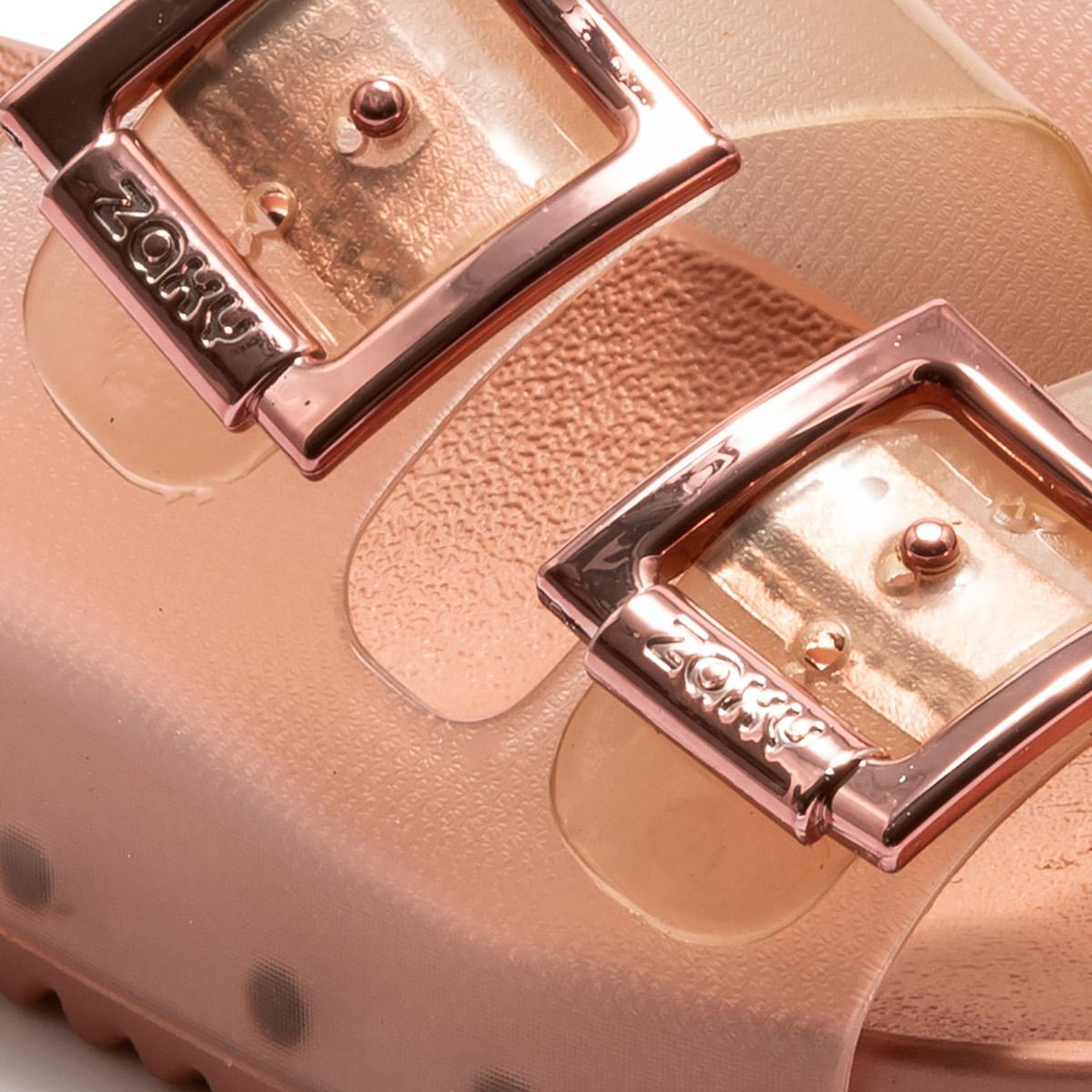 Partner Çift Bantlı Kadın Terlik Şeffaf Pudra 35/42