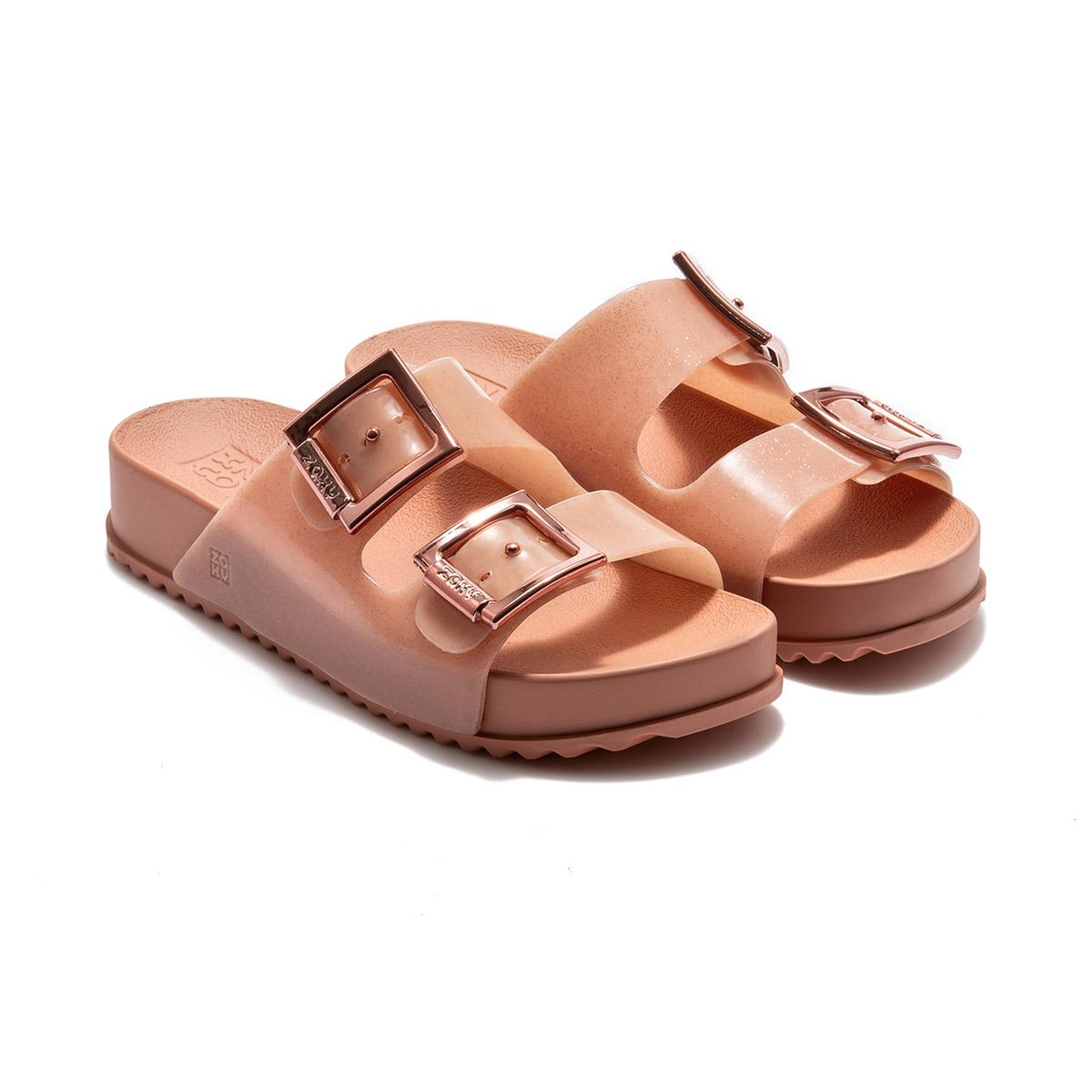 Partner Çift Bantlı Kadın Terlik Şeffaf Pudra 35/42