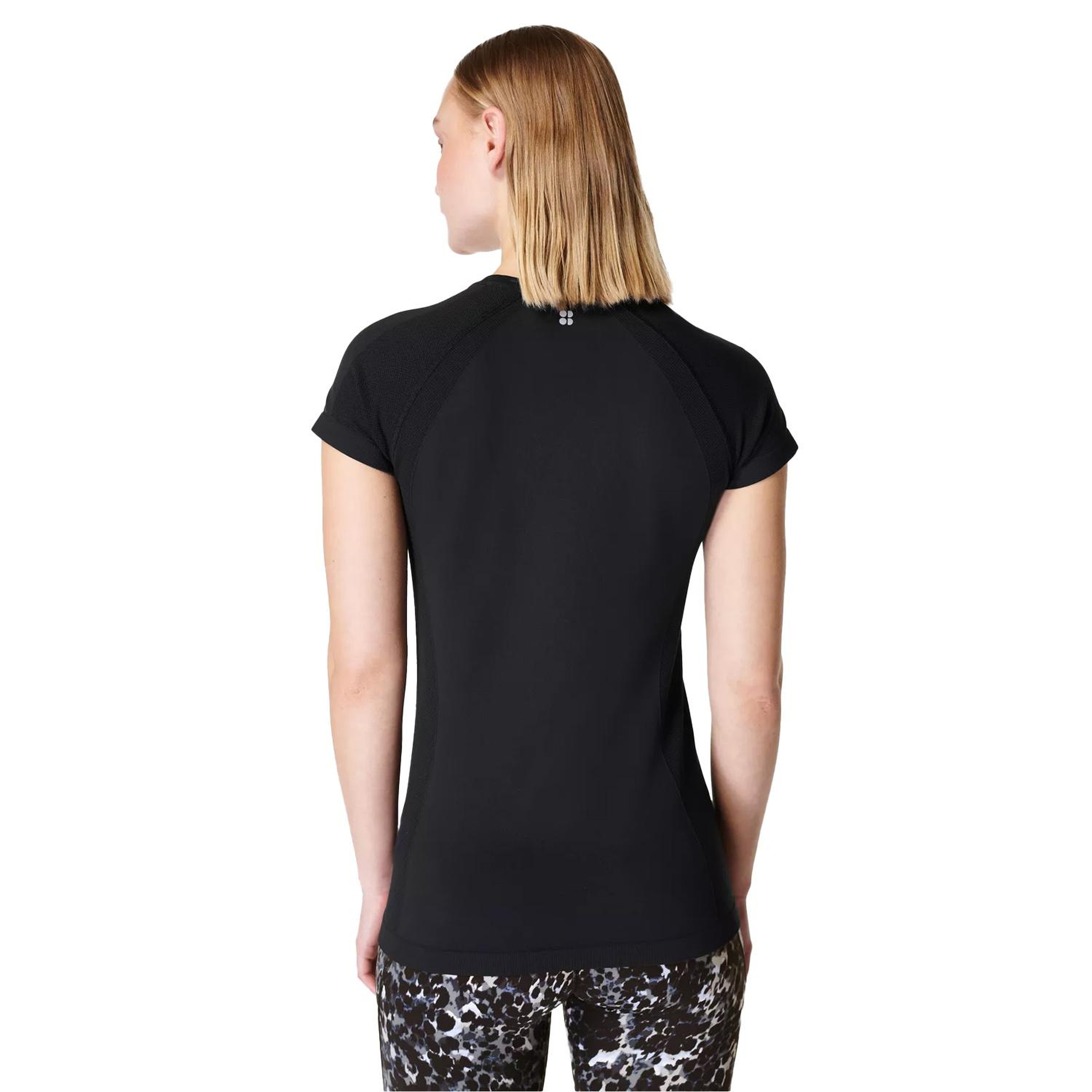 Sweaty Betty Athlete Seamless Workout T-shirt Kadın Siyah Fitness Tişört