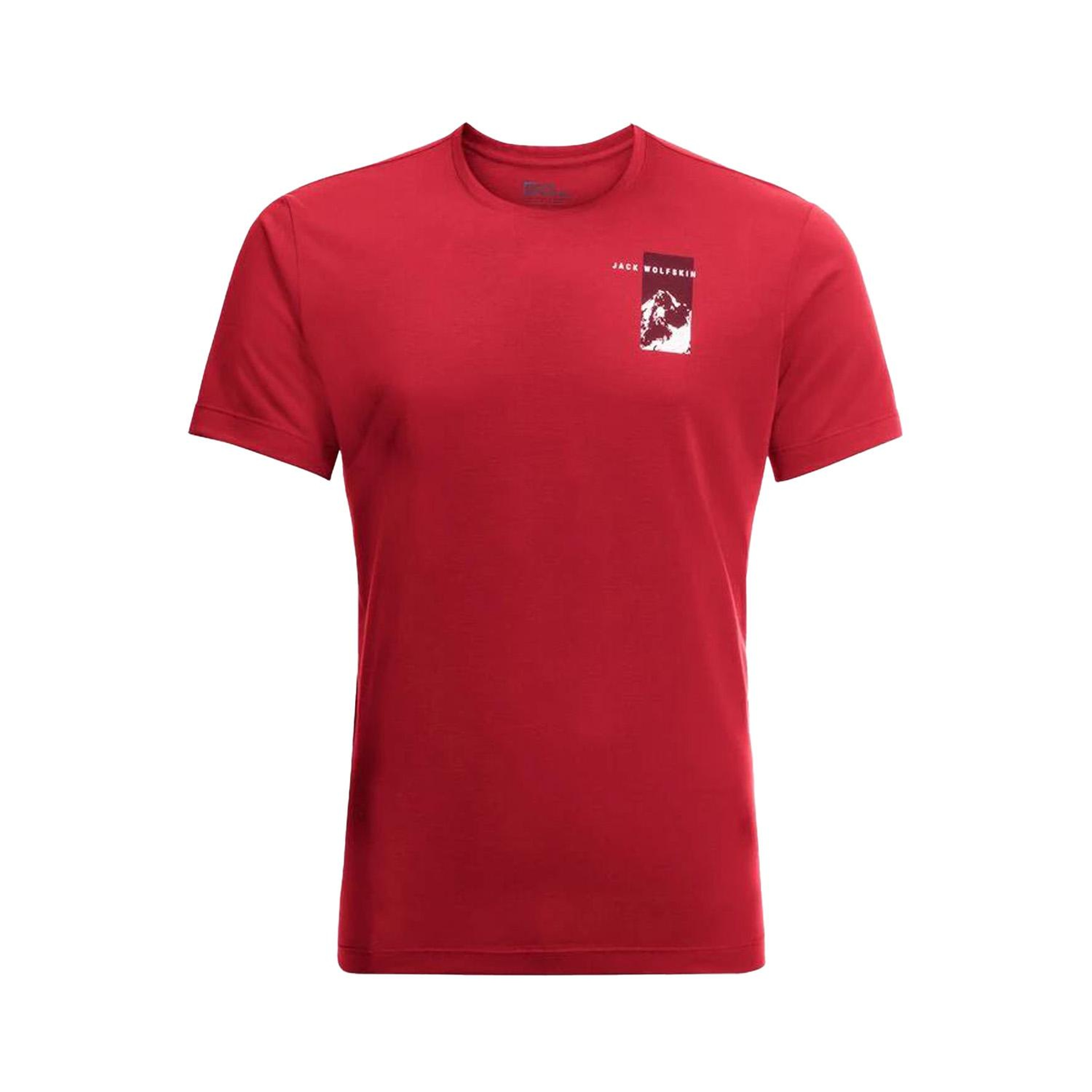 Jack Wolfskin Vonnan S/s Graphic T Erkek Kırmızı Tişört