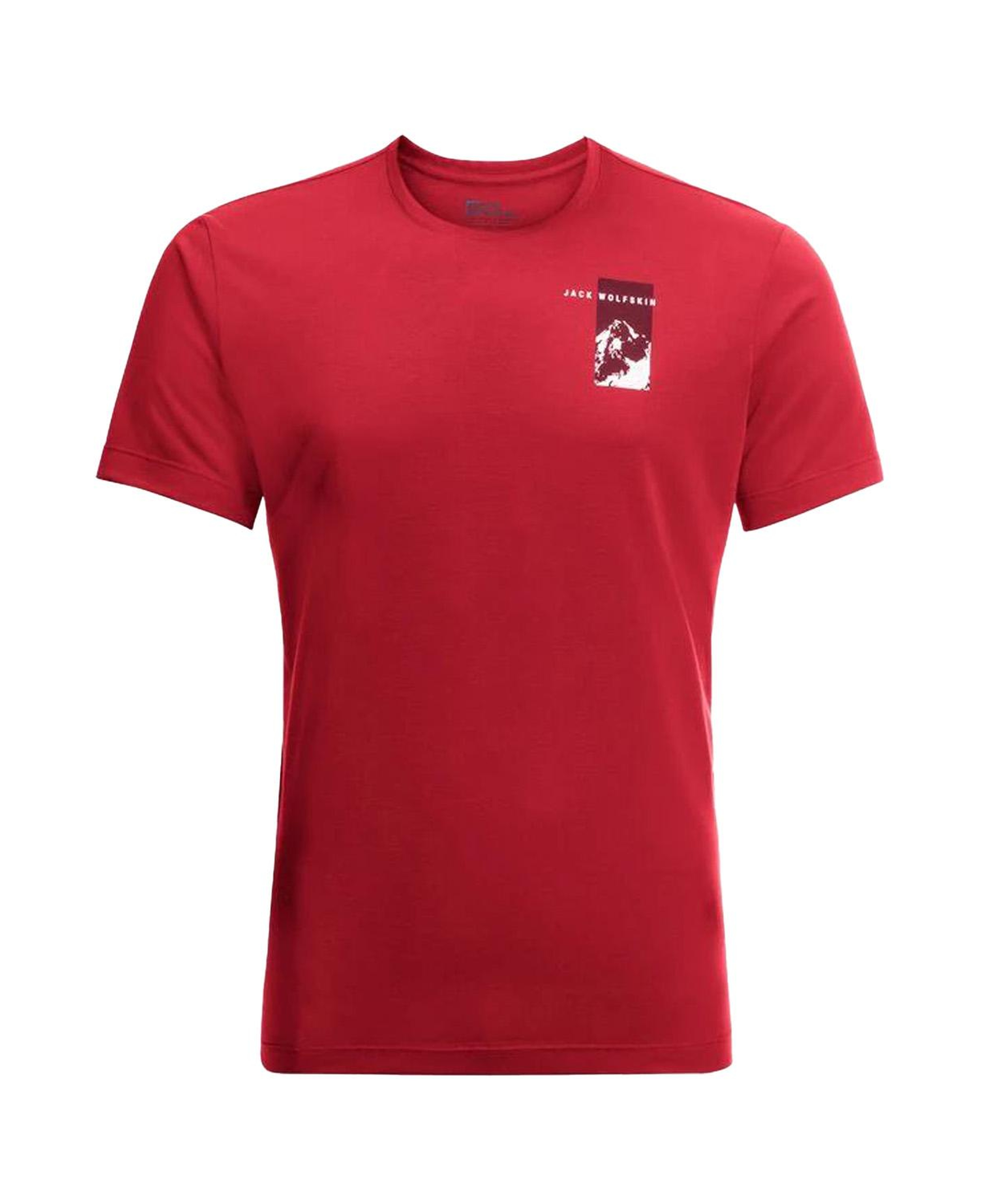 Jack Wolfskin Vonnan S/s Graphic T Erkek Kırmızı Tişört