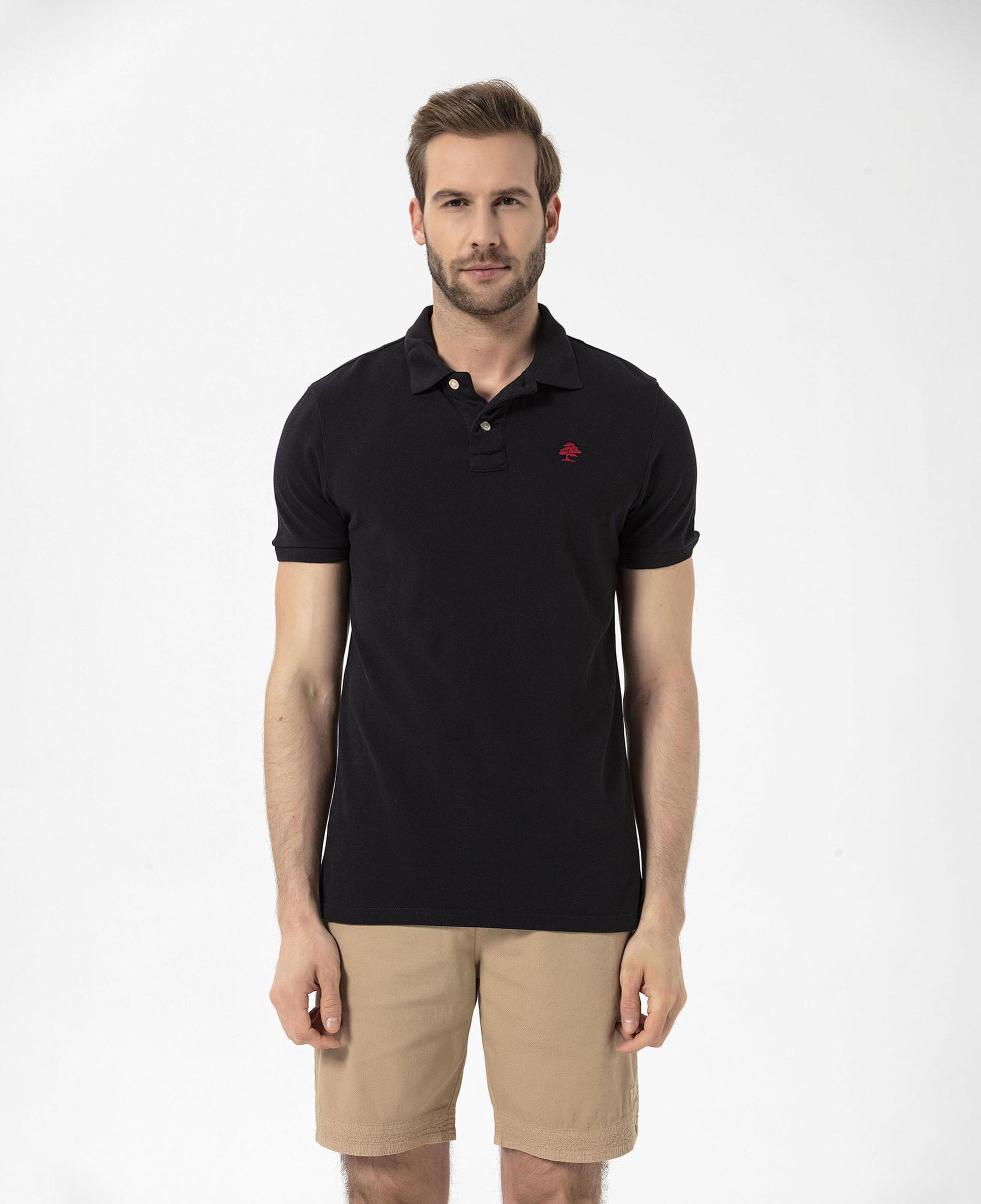 Routefield Patriot Erkek Siyah Polo Tişört