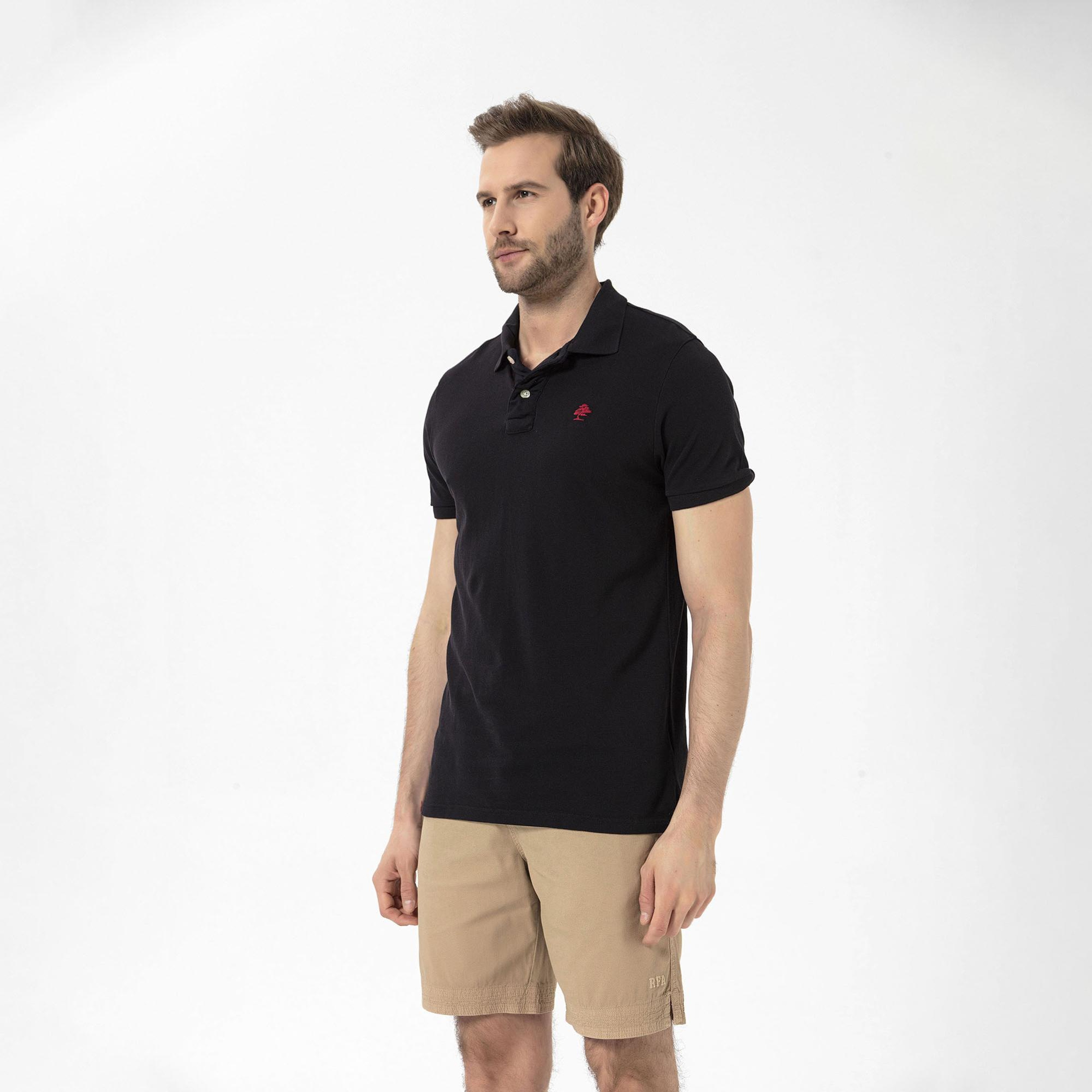 Routefield Patriot Erkek Siyah Polo Tişört