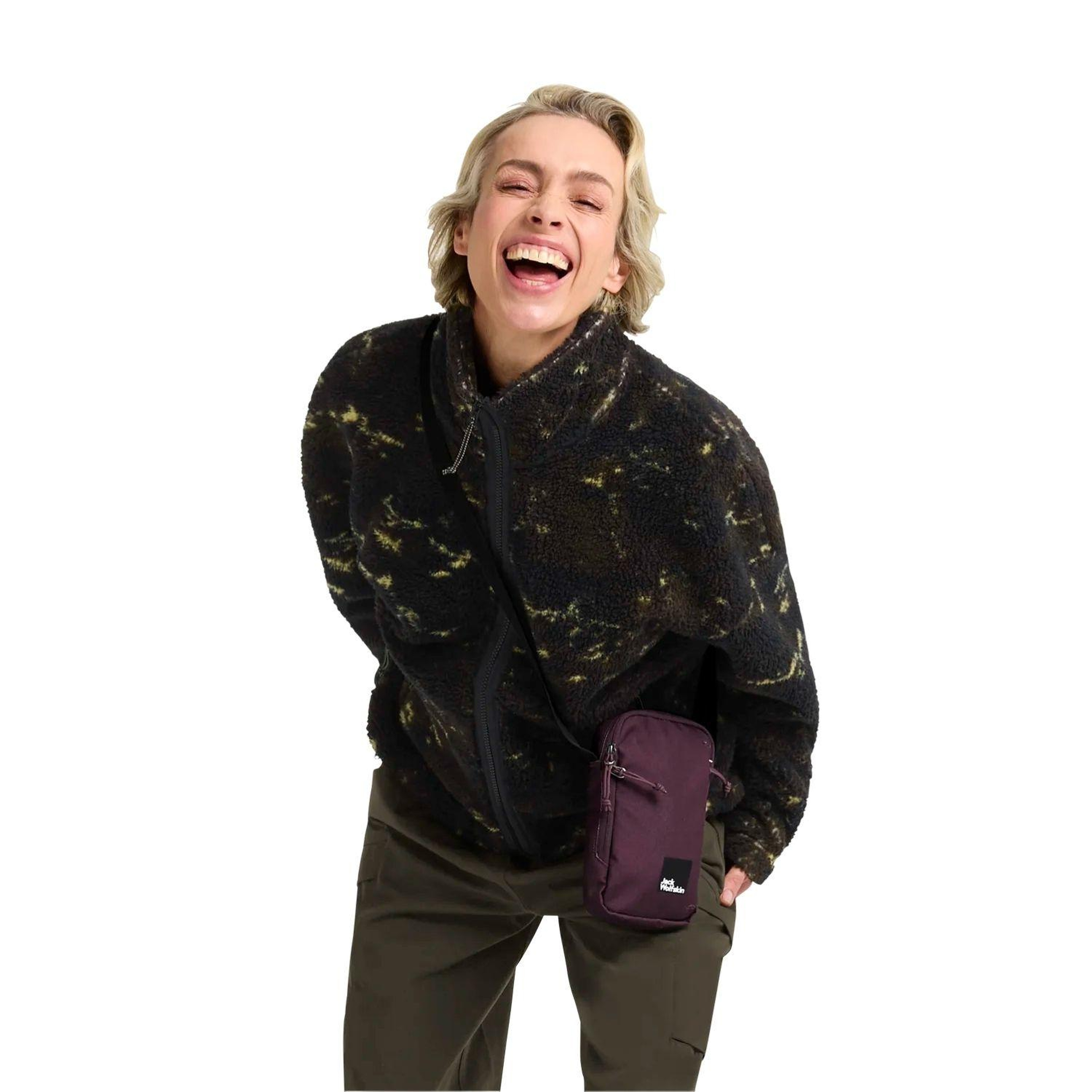 Jack Wolfskin Stone Lite Aop Kadın Siyah Outdoor Ceketi