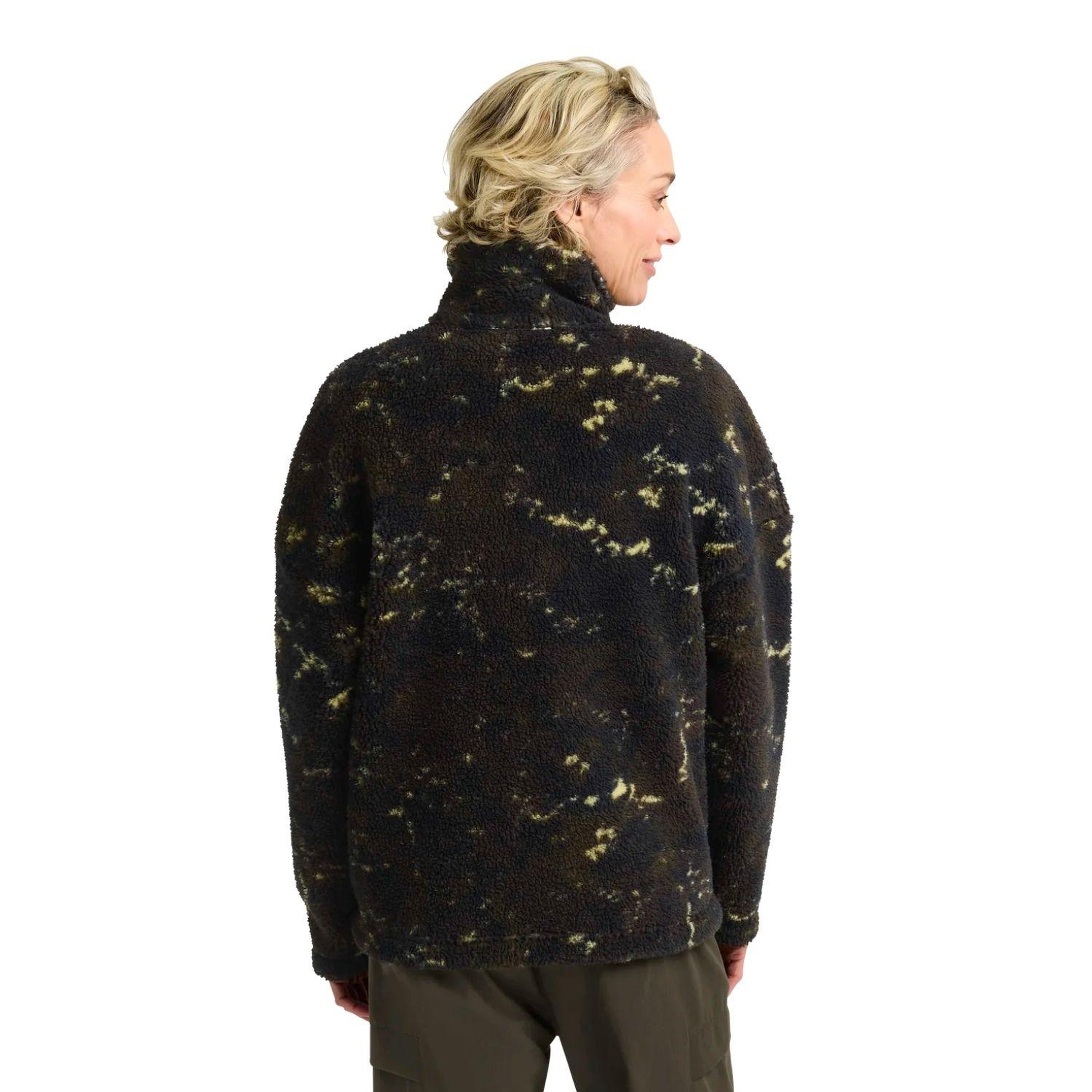 Jack Wolfskin Stone Lite Aop Kadın Siyah Outdoor Ceketi