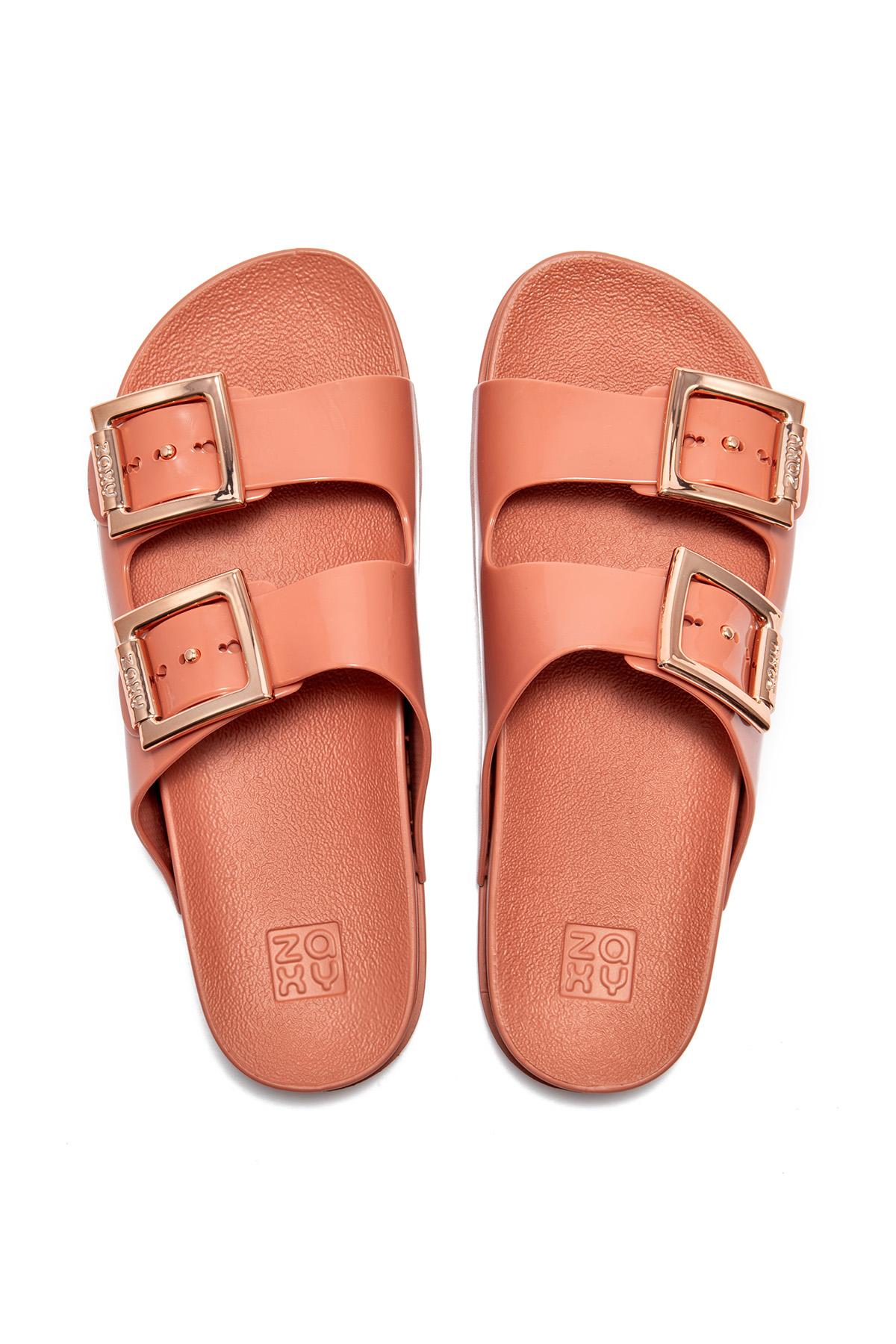 Partner Çift Bantlı Kadın Terlik Pudra 35/42