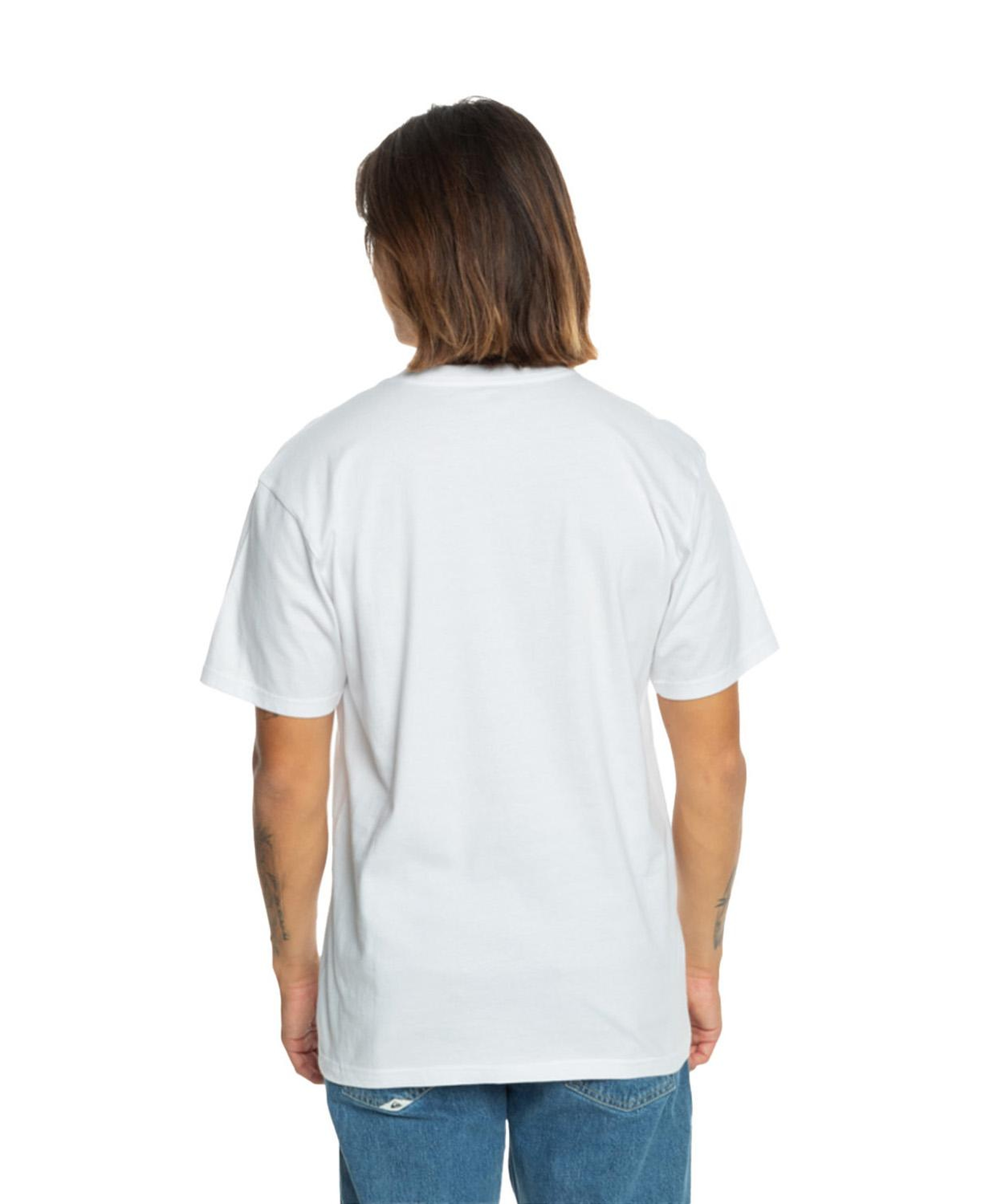 Quiksilver One Last Surf Erkek Beyaz Tişört