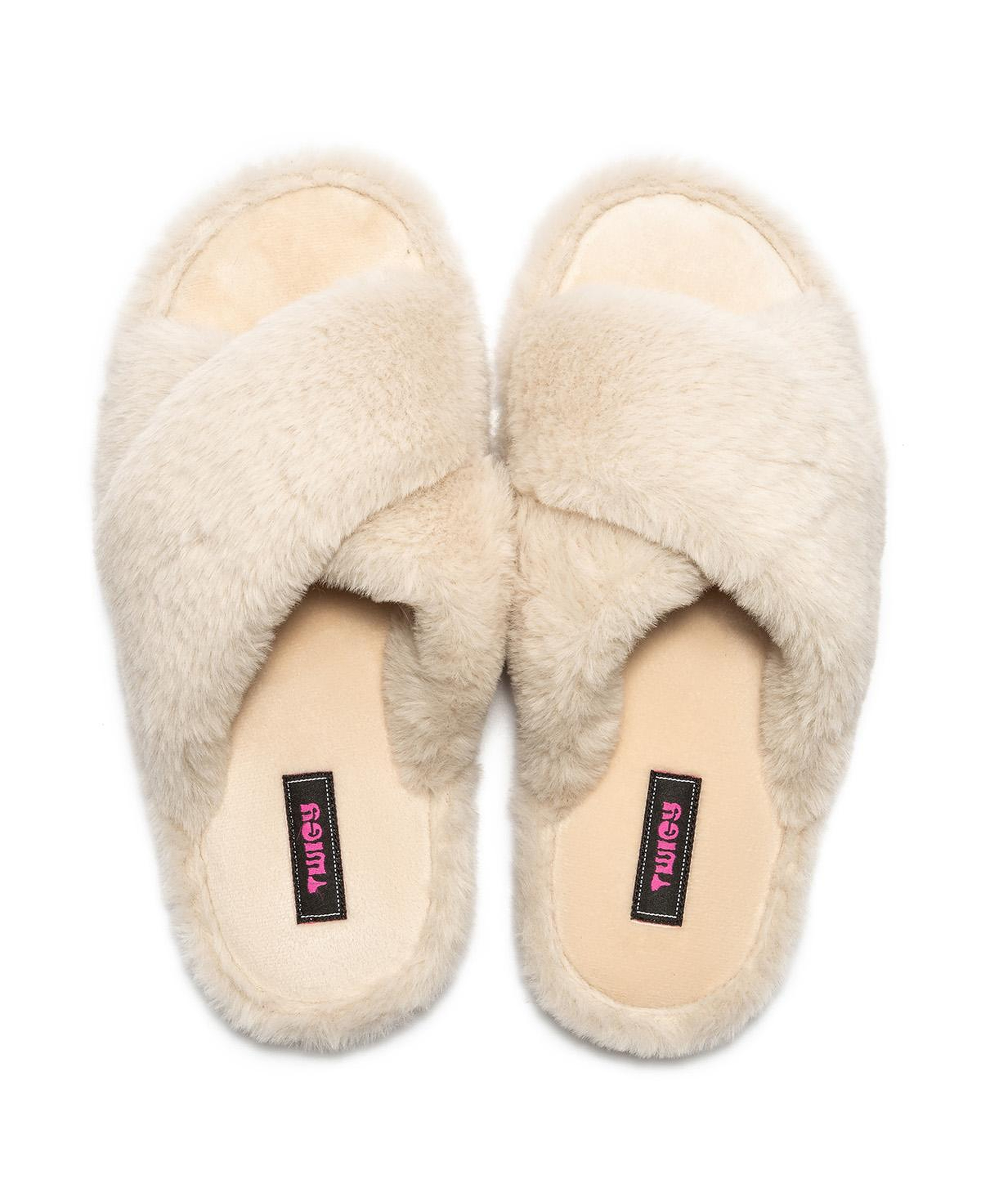 Çapraz Peluş Kadın Ev Terliği Bej 36/41