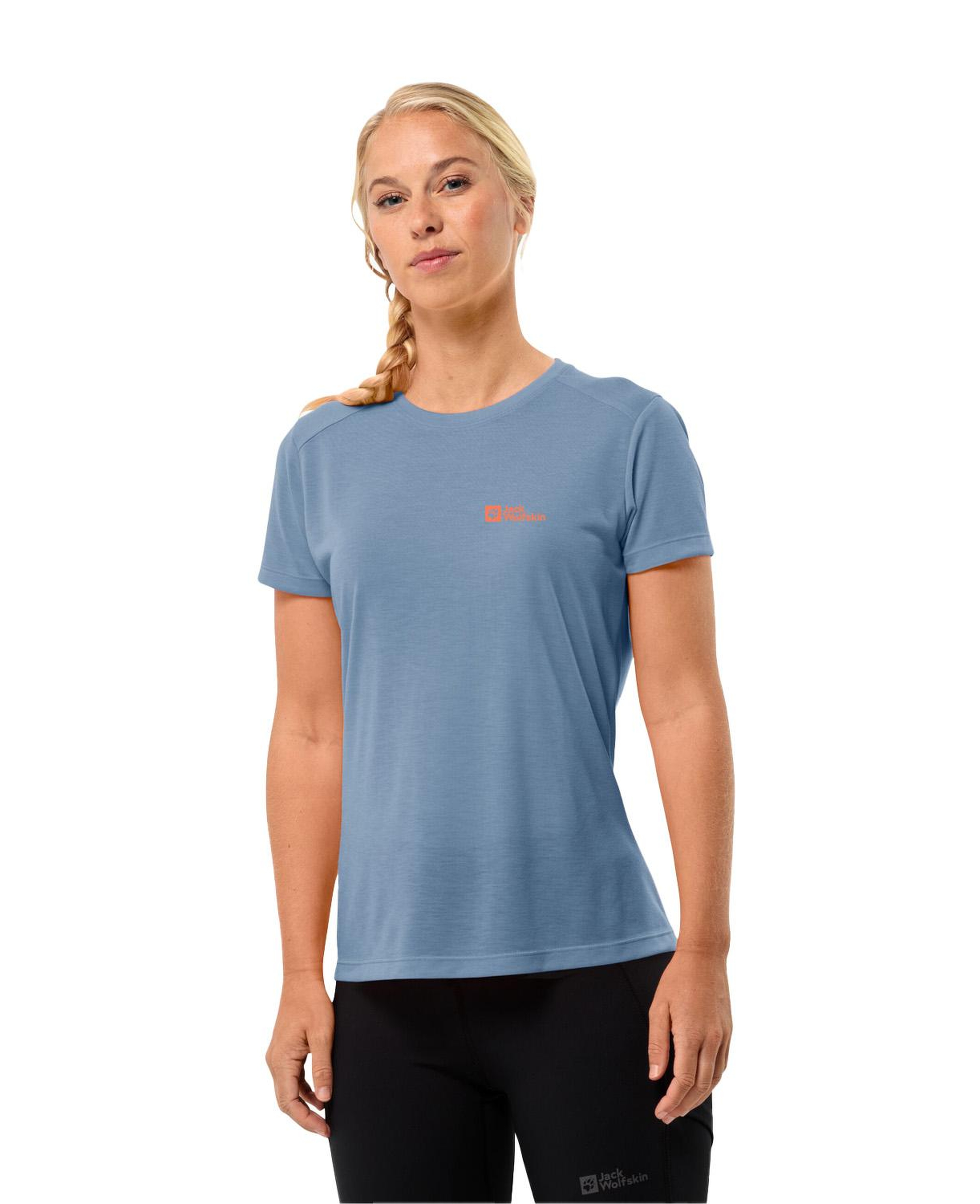 Jack Wolfskin Vonnan S/s T Kadın Mavi Tişört