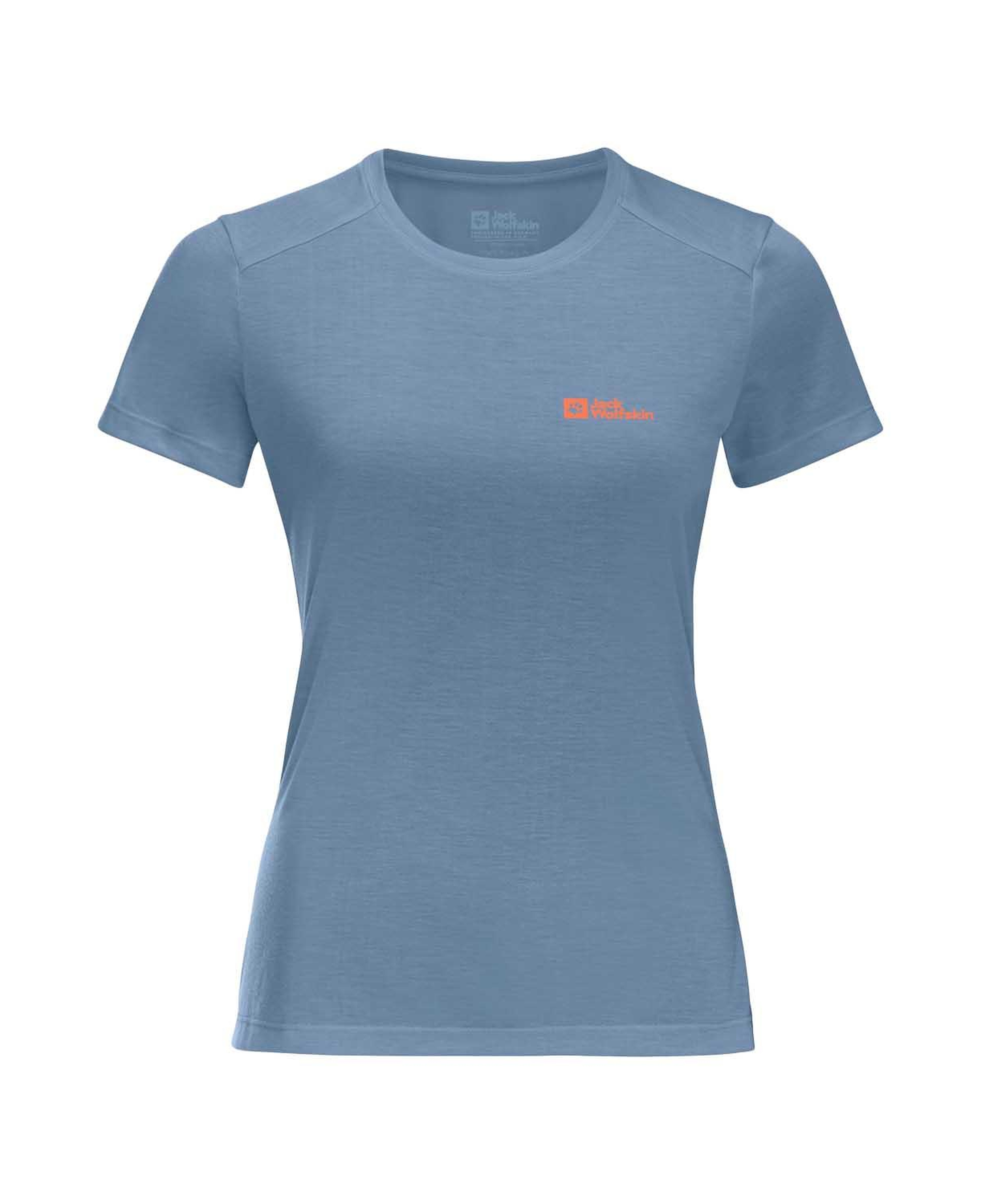 Jack Wolfskin Vonnan S/s T Kadın Mavi Tişört