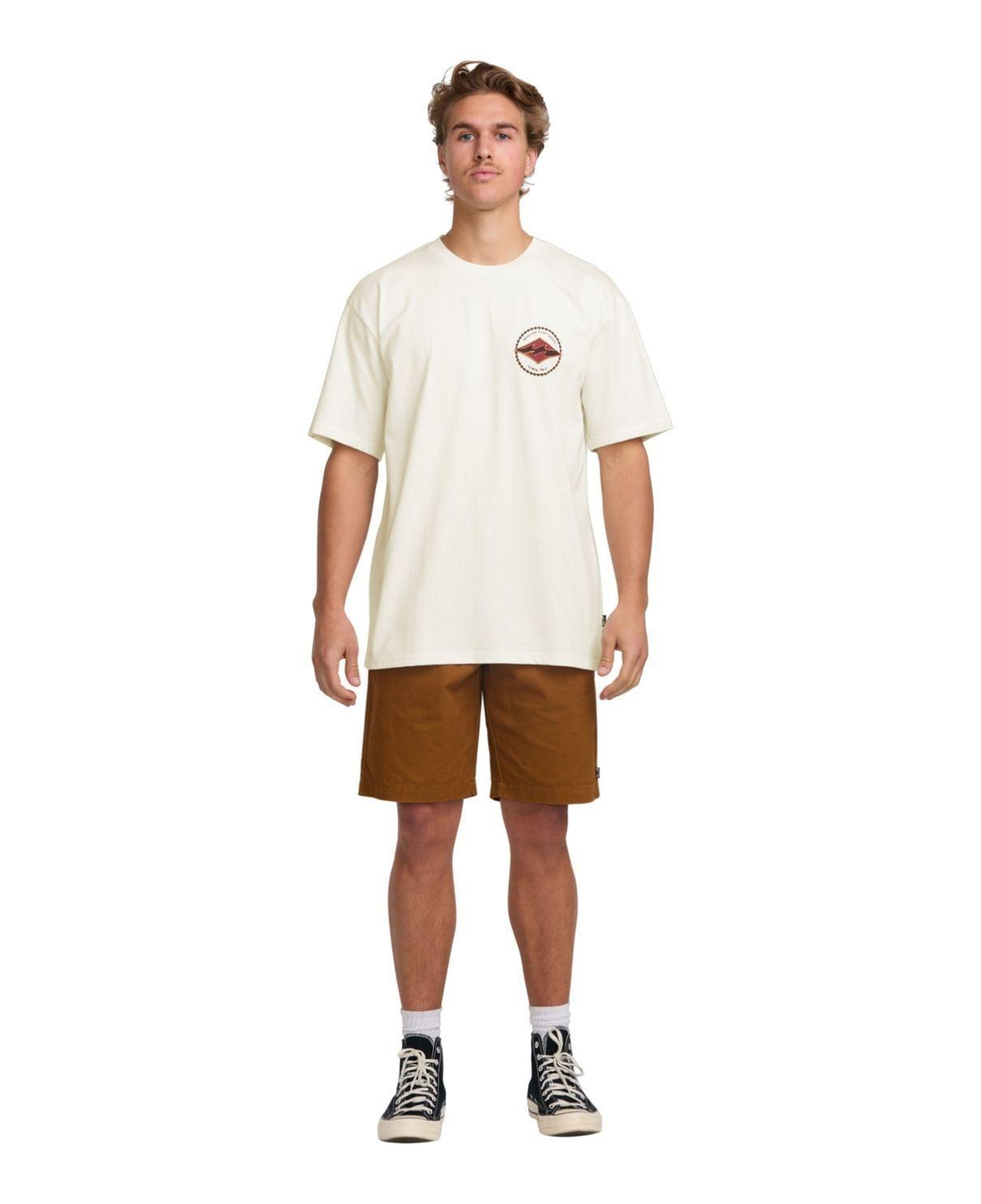Billabong Rotor Diamond Regular Erkek Beyaz Tişört