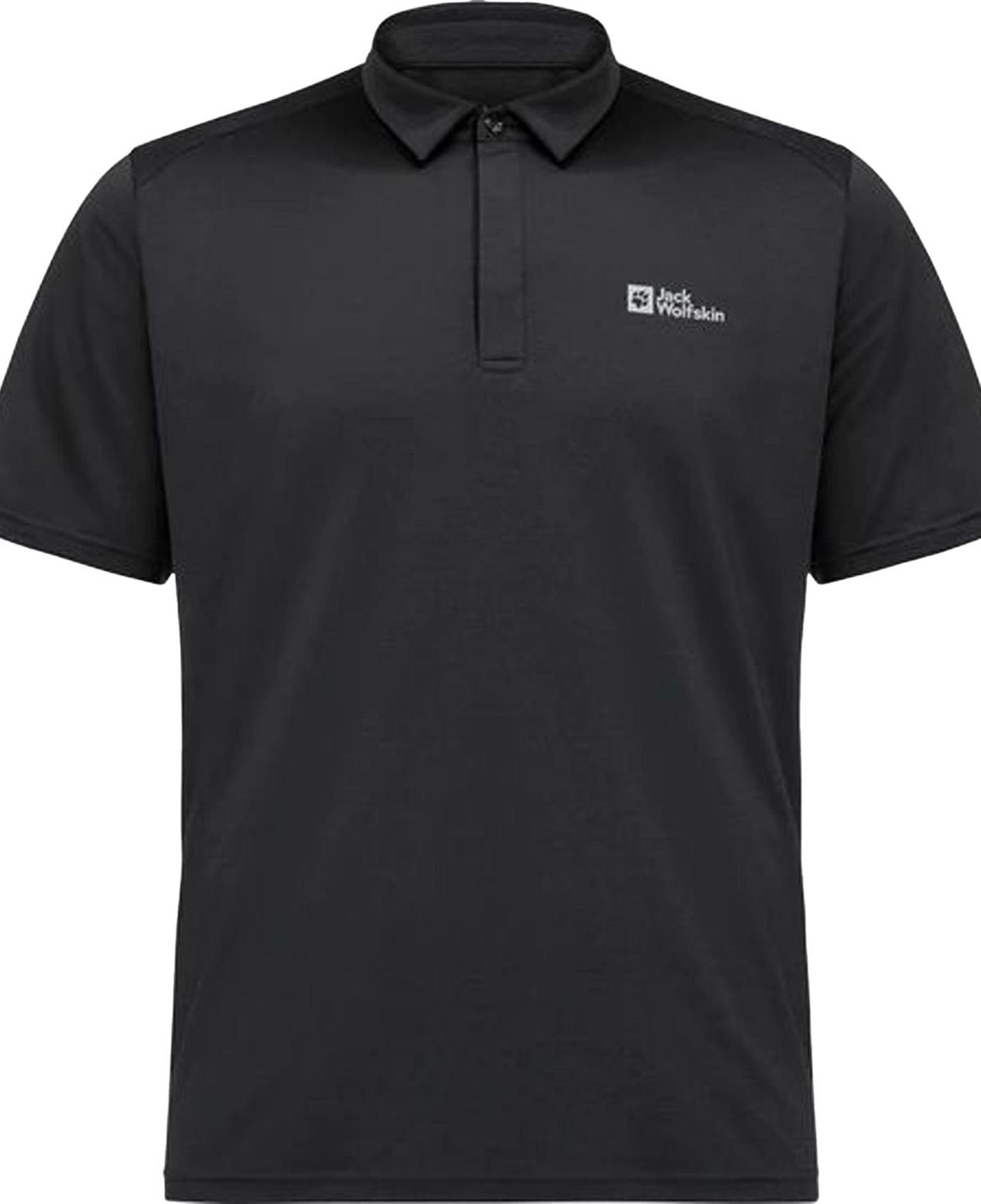 Jack Wolfskin Delgami Polo Erkek Siyah Polo Tişört