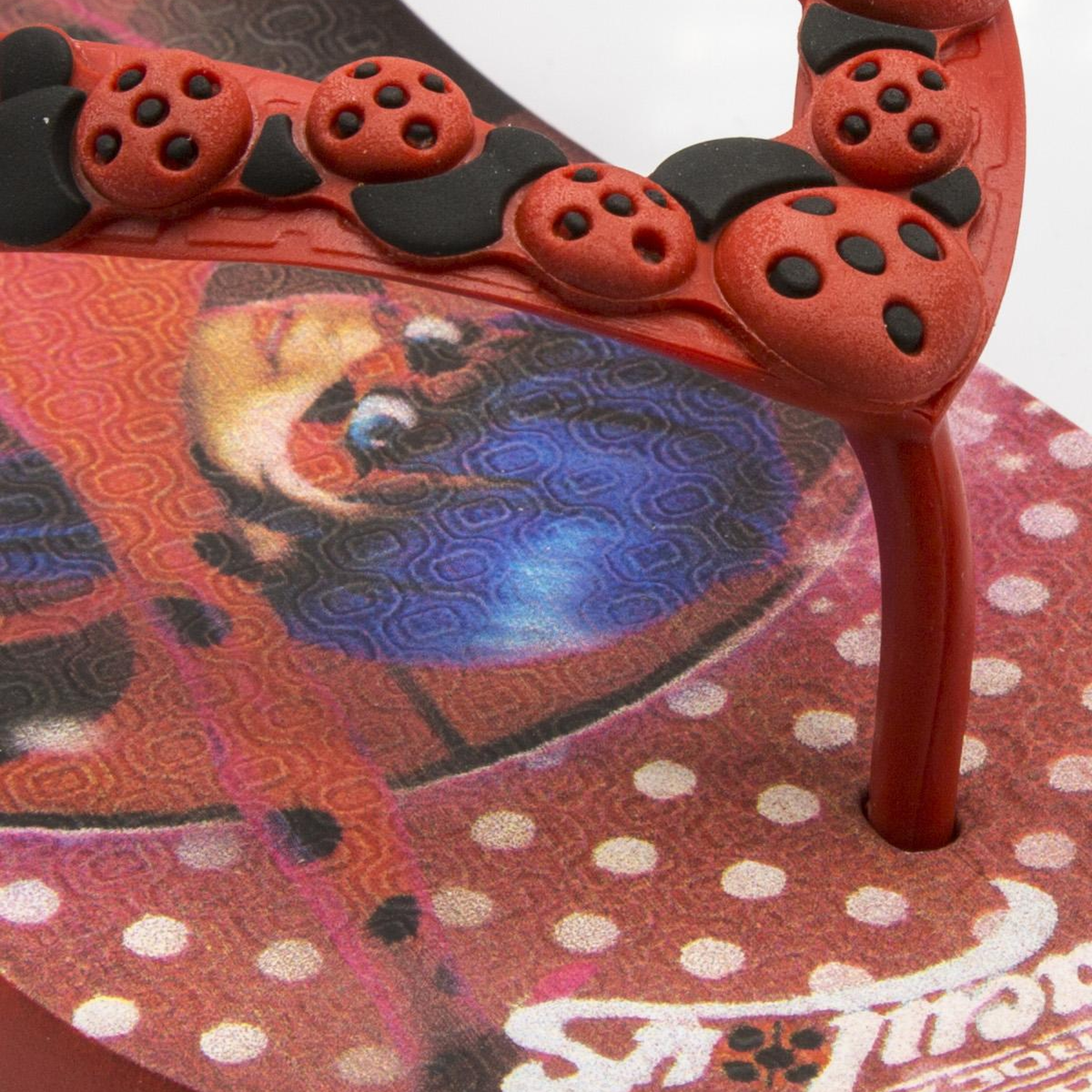 Ladybug Çocuk Parmak Arası Terlik Siyah Kırmızı 30/35