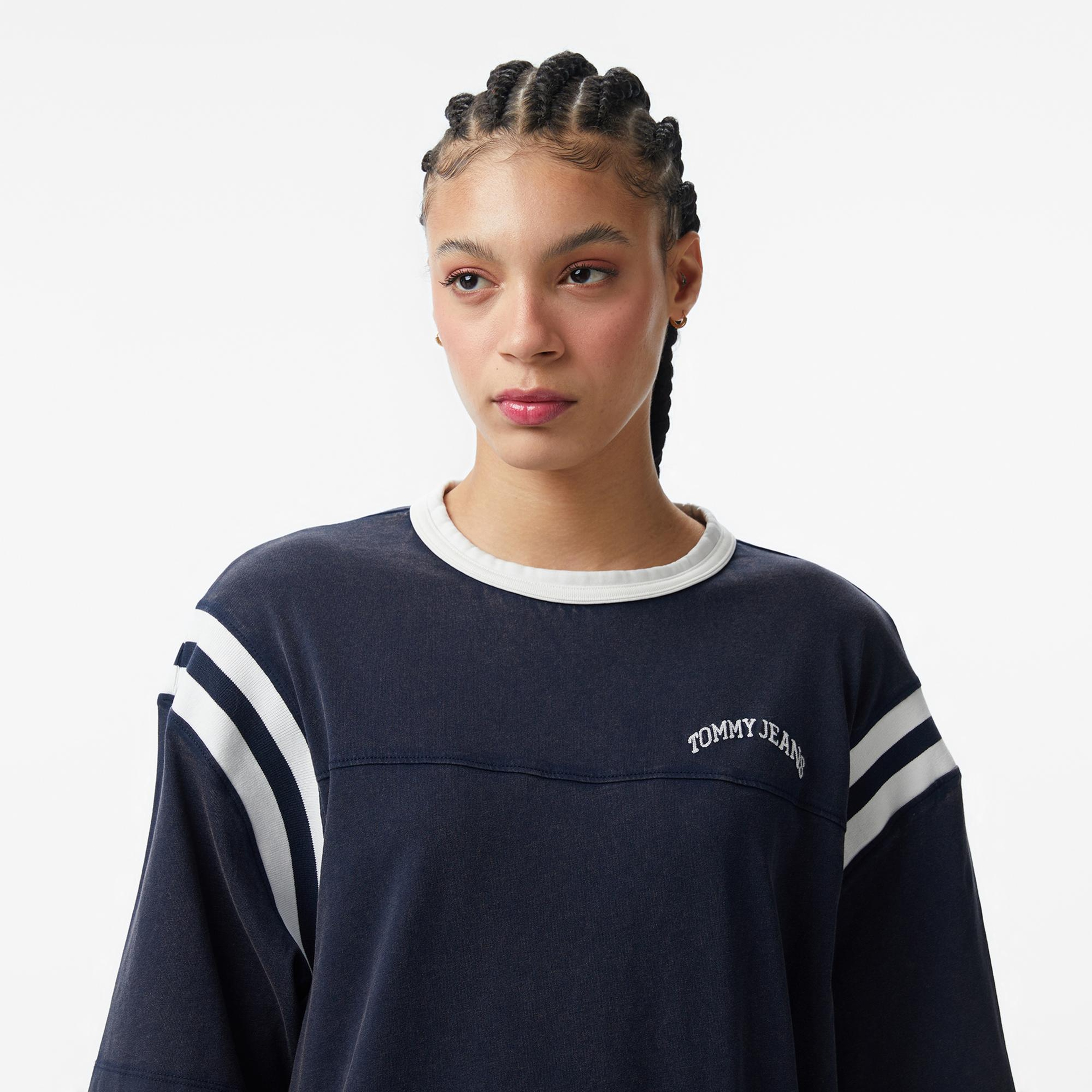 Tommy Hilfiger Varsity Kadın Lacivert T-Shirt