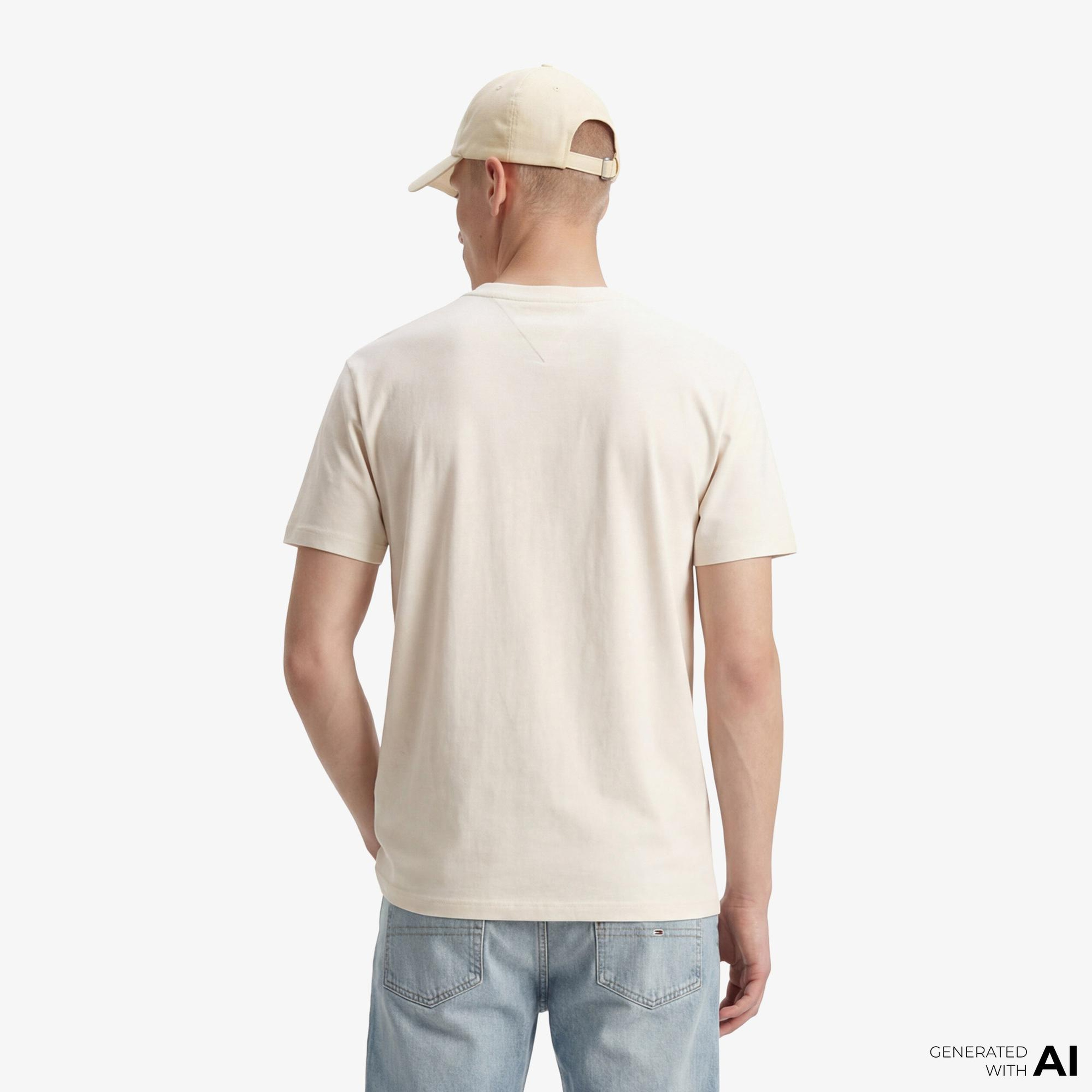 Tommy Hilfiger Dna Graphics Erkek Beyaz T-Shirt