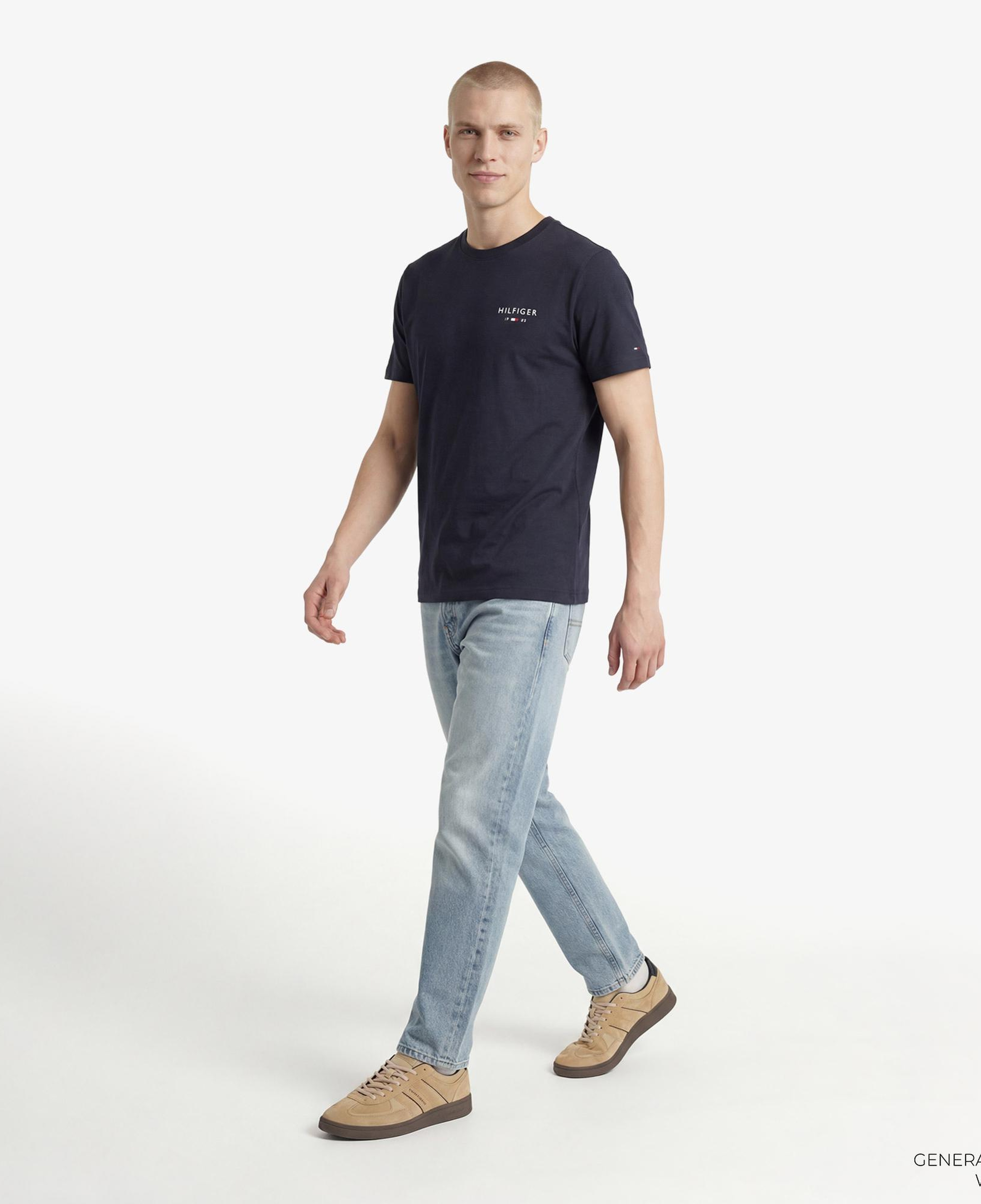 Tommy Hilfiger Brand Love Graphic Erkek Lacivert T-Shirt