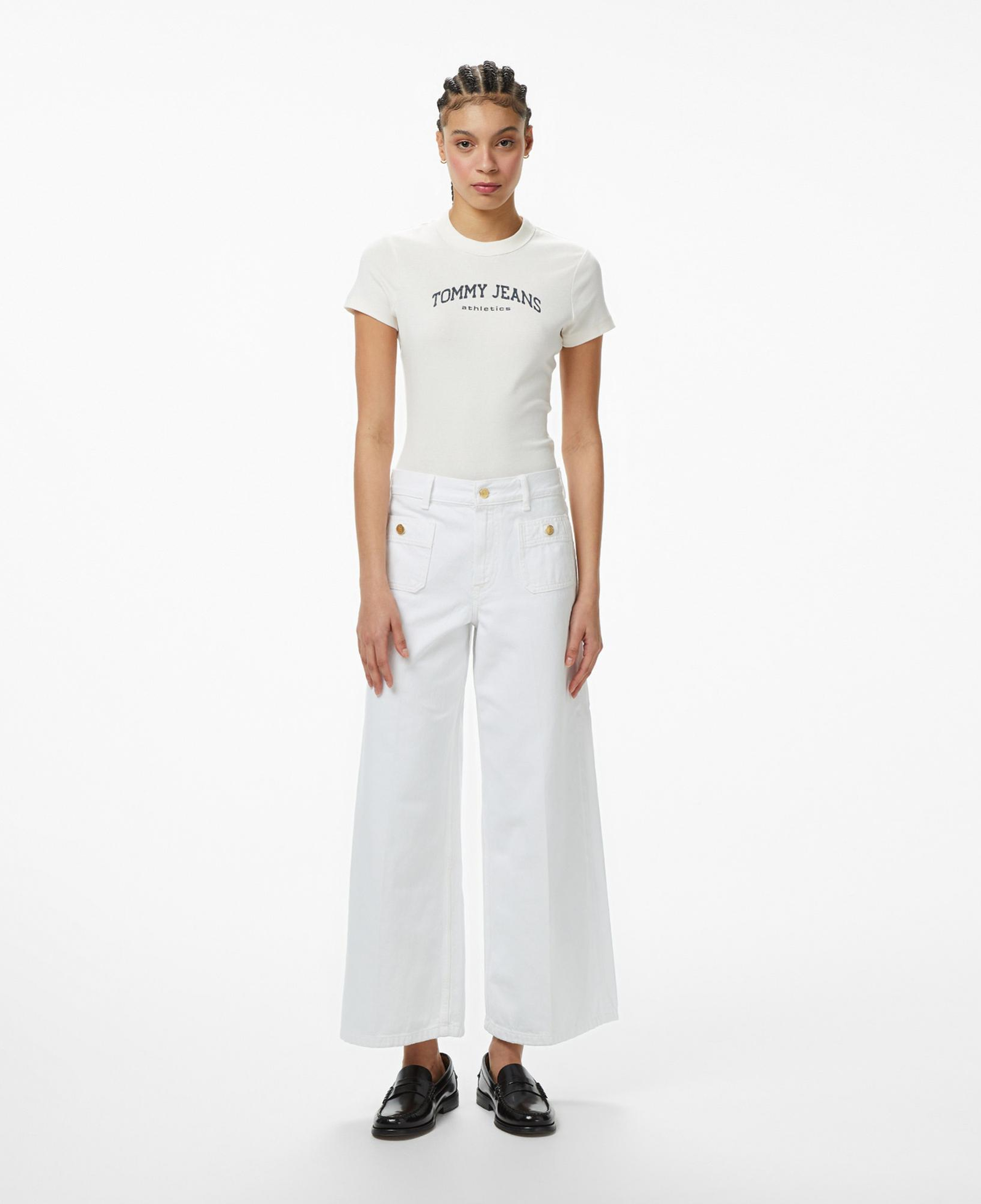 Tommy Hilfiger Varsity Kadın Beyaz T-Shirt