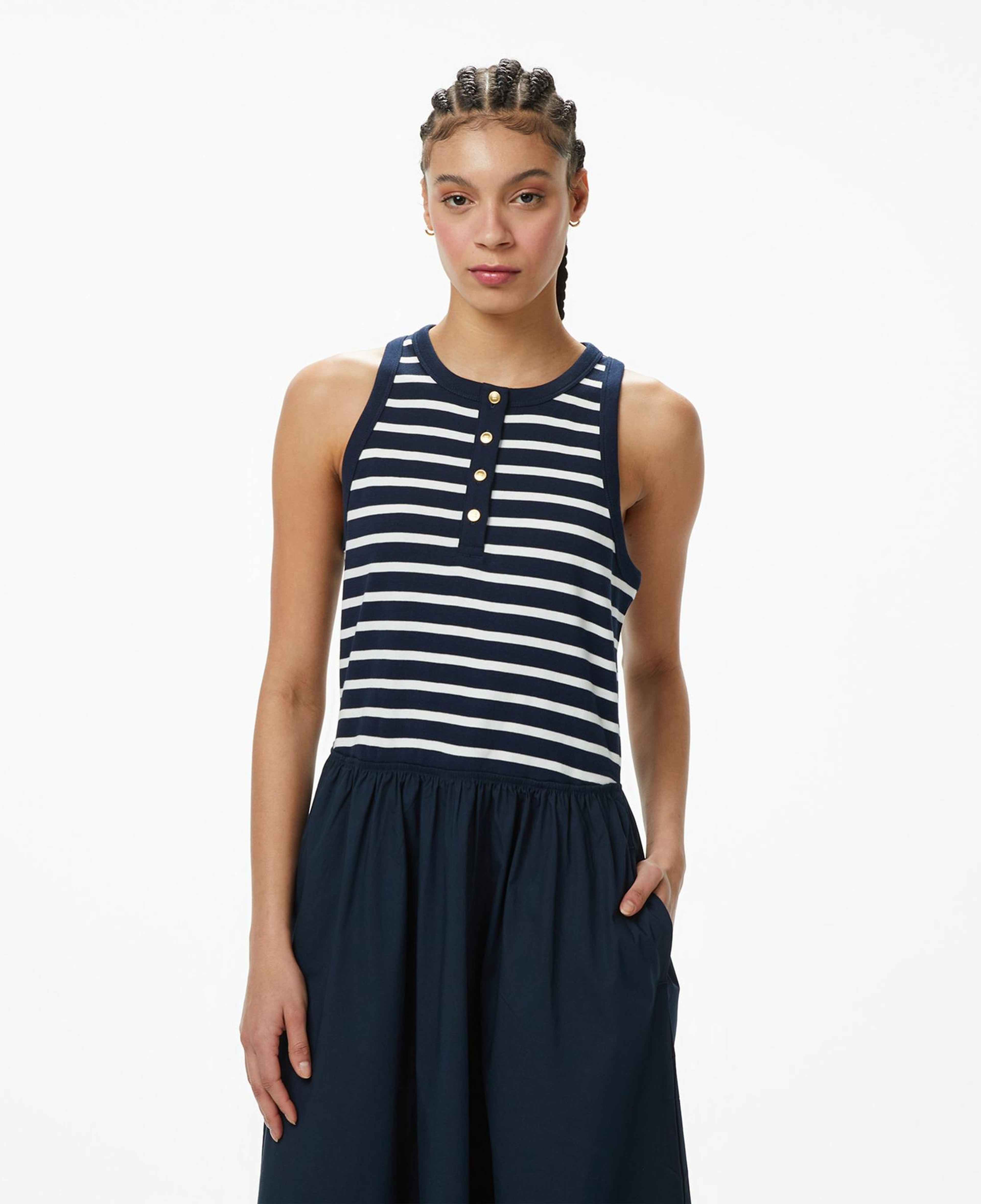 Tommy Hilfiger Gold Button Kadın Lacivert Elbise