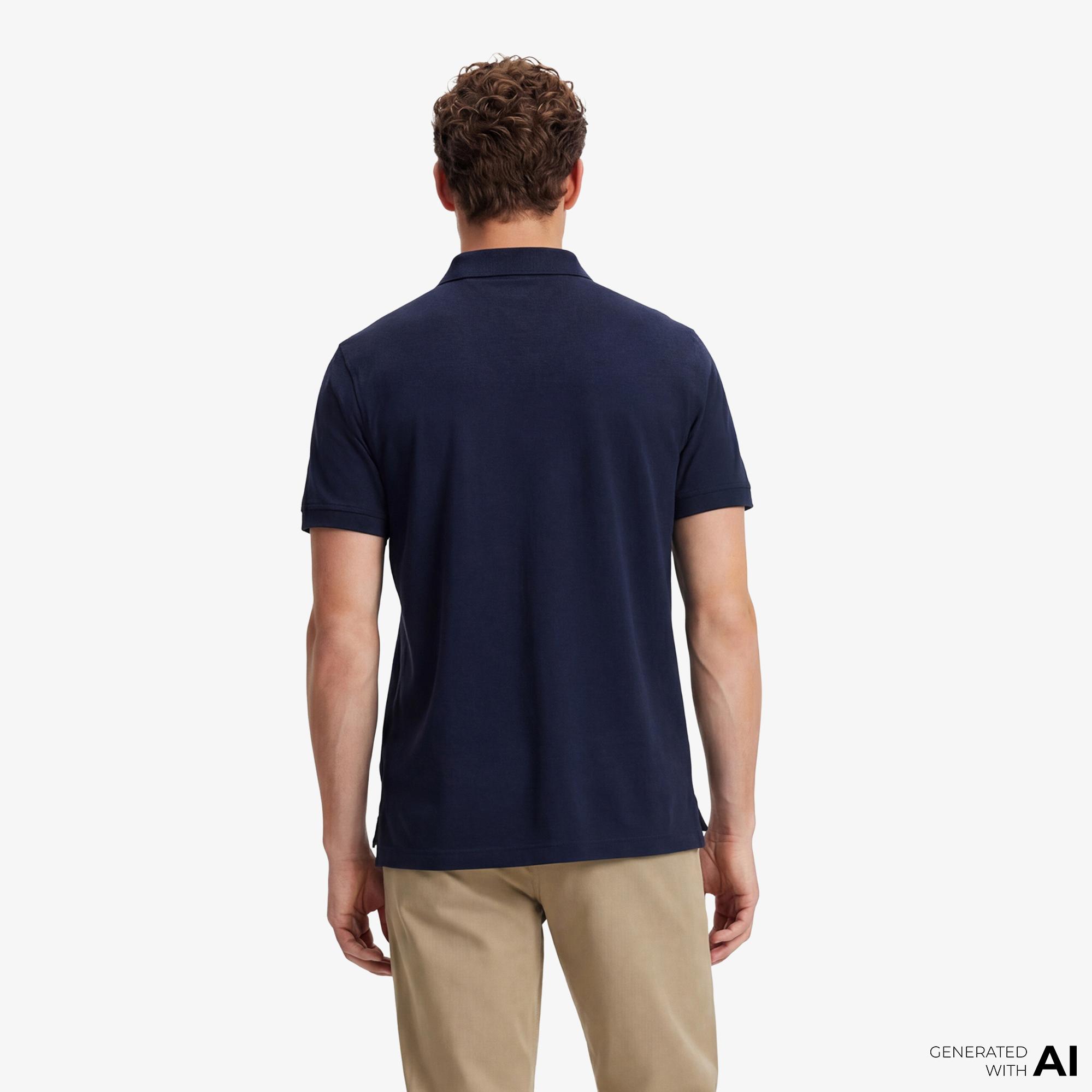 Tommy Hilfiger Elevated Essentials Erkek Lacivert Polo T-Shirt