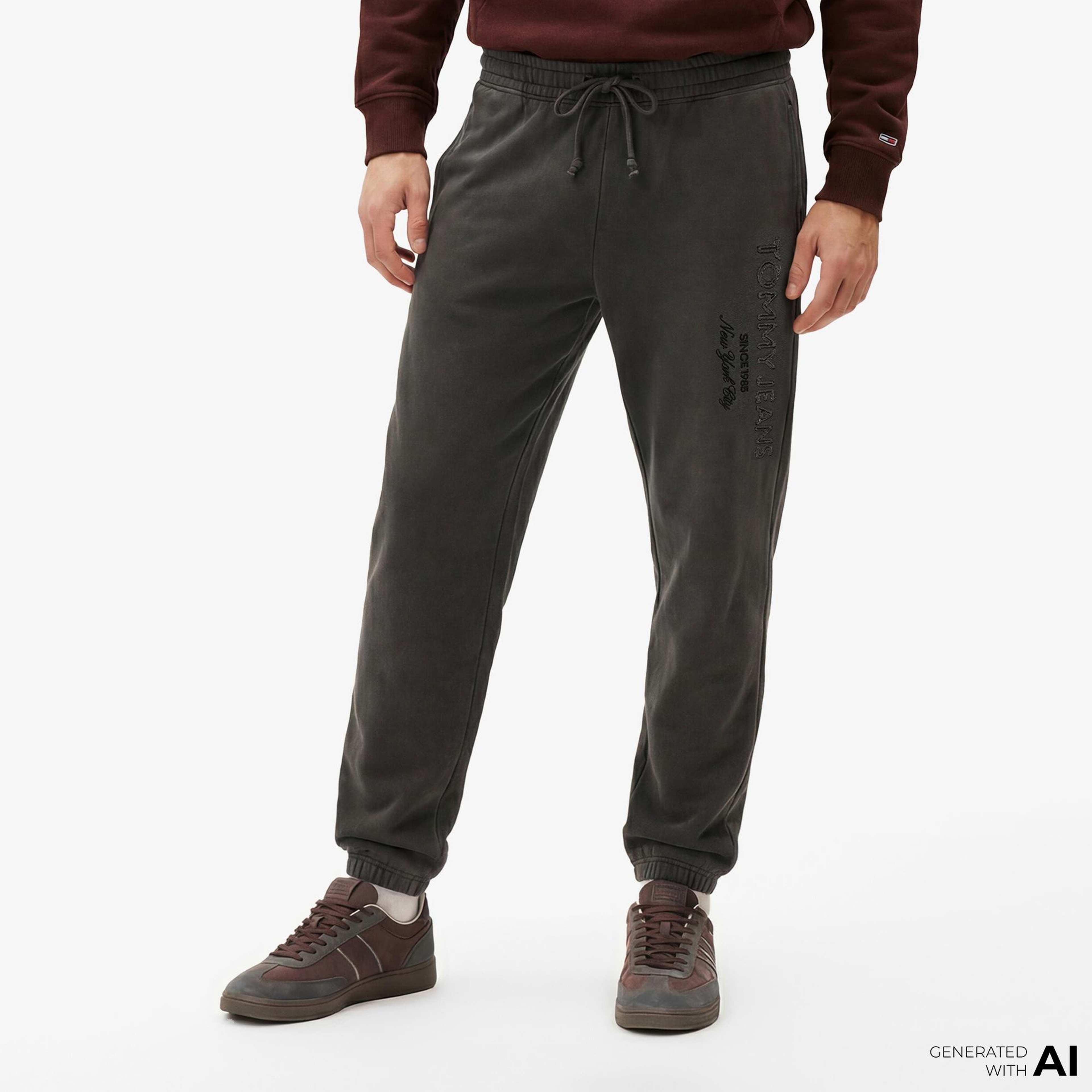 Tommy Hilfiger New Classics Erkek Siyah Eşofman Altı