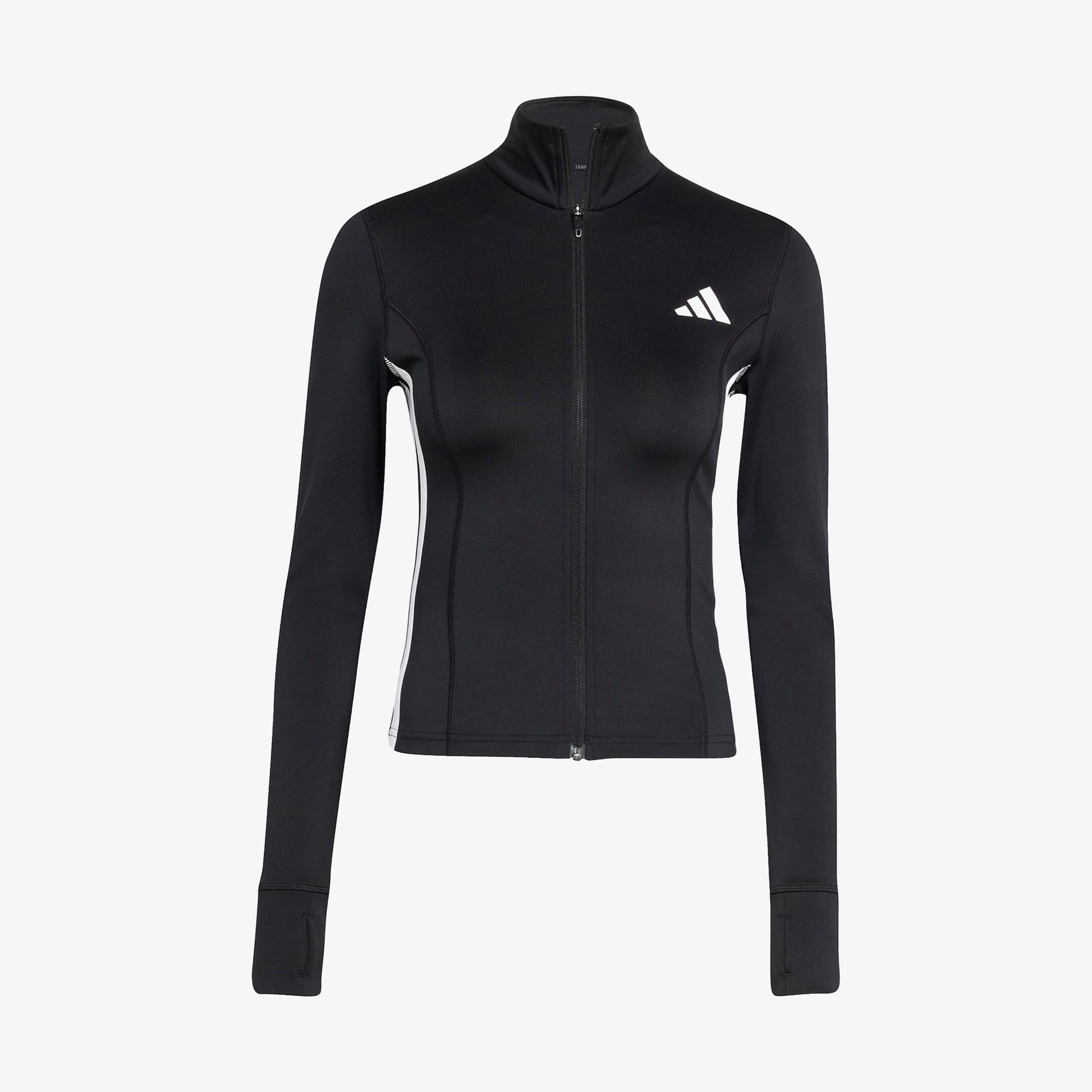 adidas Workout Essentials 3-Stripes Kadın Siyah Eşofman Üstü