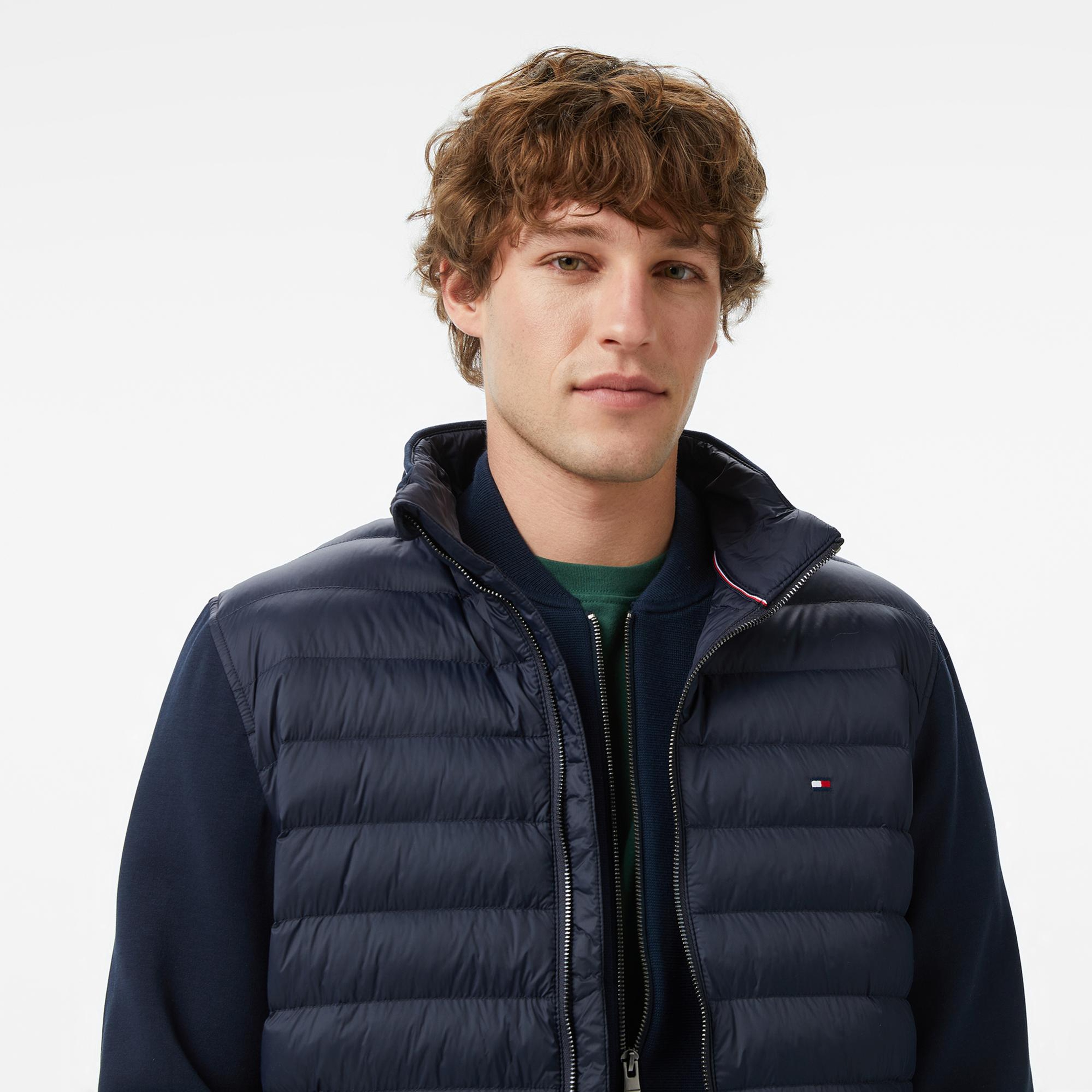 Tommy Hilfiger Mixed Media Erkek Lacivert Eşofman Üstü