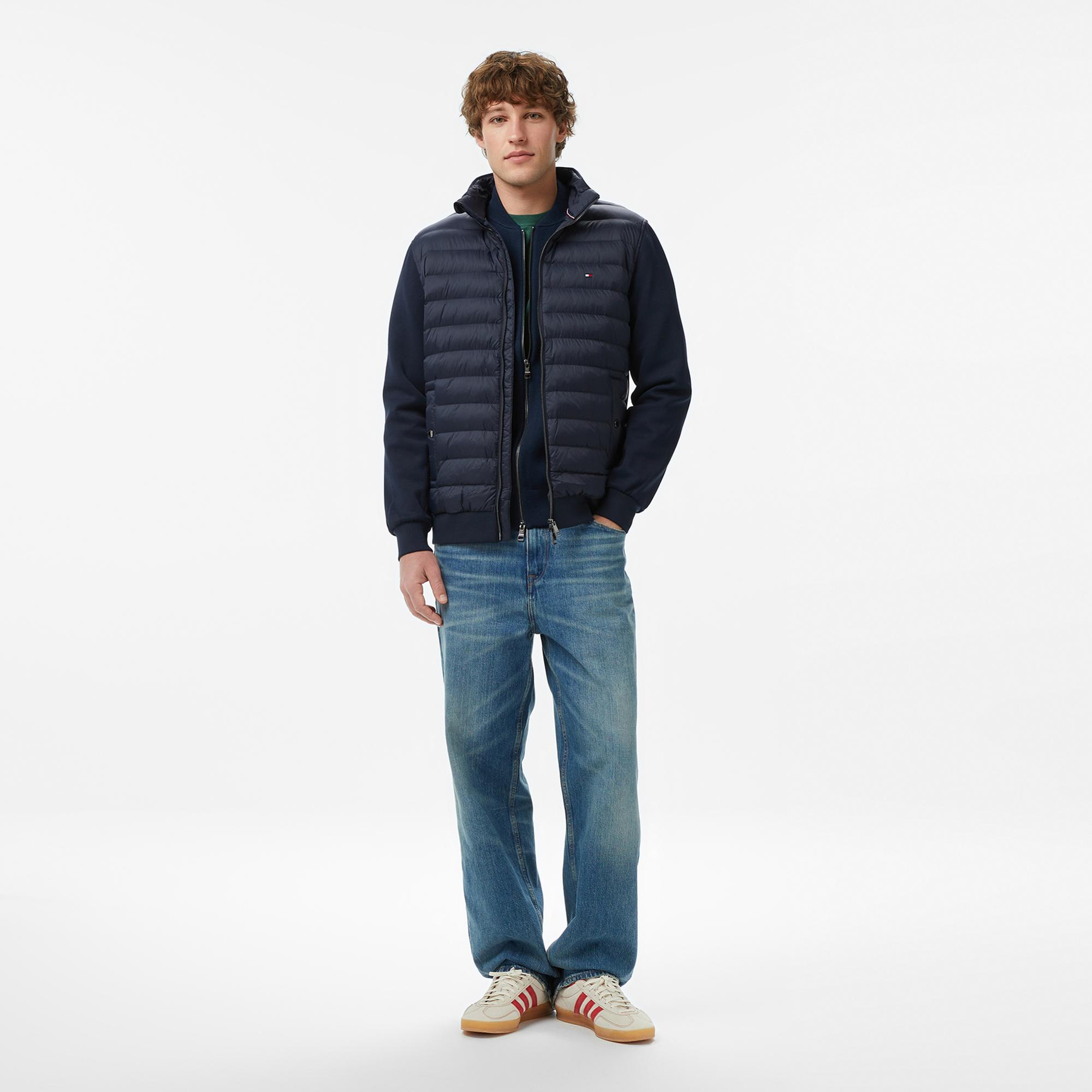 Tommy Hilfiger Mixed Media Erkek Lacivert Eşofman Üstü