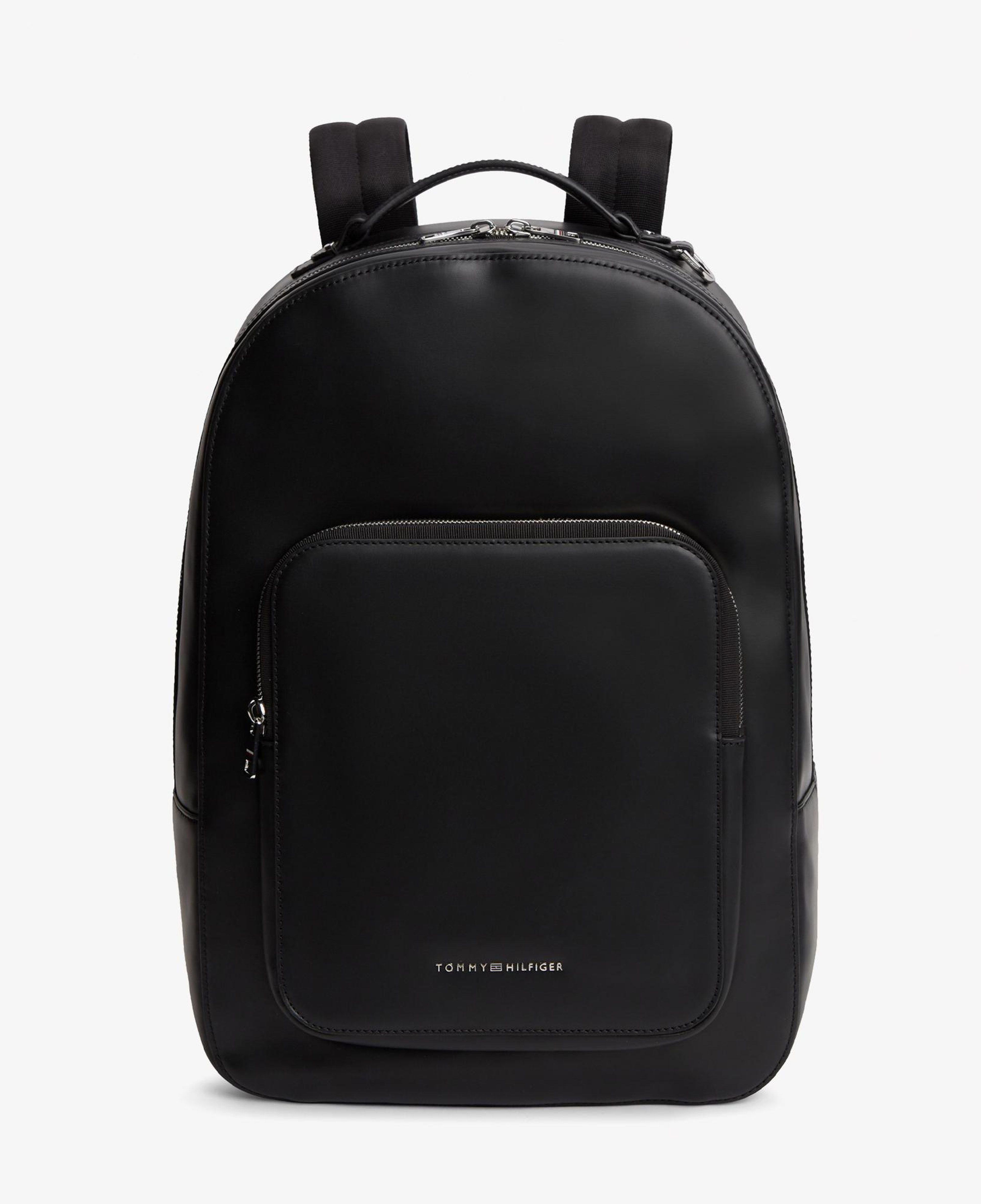 Tommy Hilfiger Business Leather Erkek Siyah Sırt Çantası